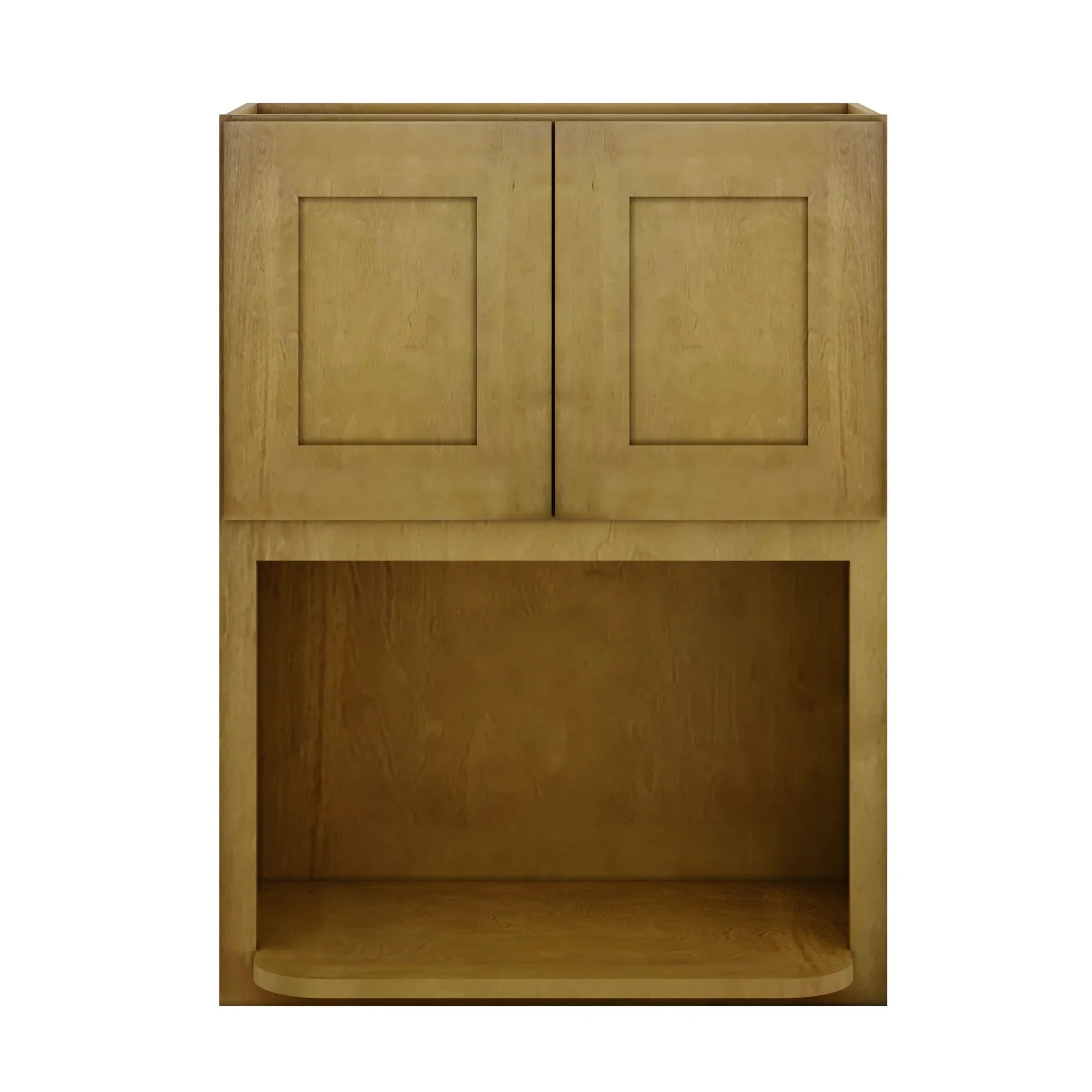 Modernform Cabinet Natural Shaker 27" W X 36" H X 12" D Microwave w/Bottom Shelf