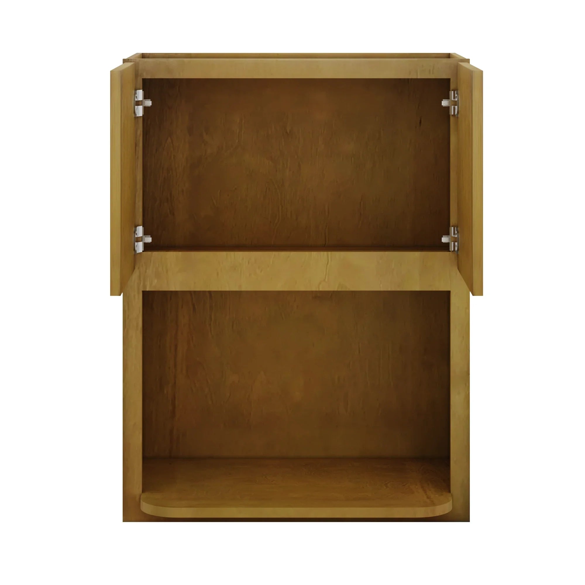 Modernform Cabinet Natural Shaker 27" W X 36" H X 12" D Microwave w/Bottom Shelf