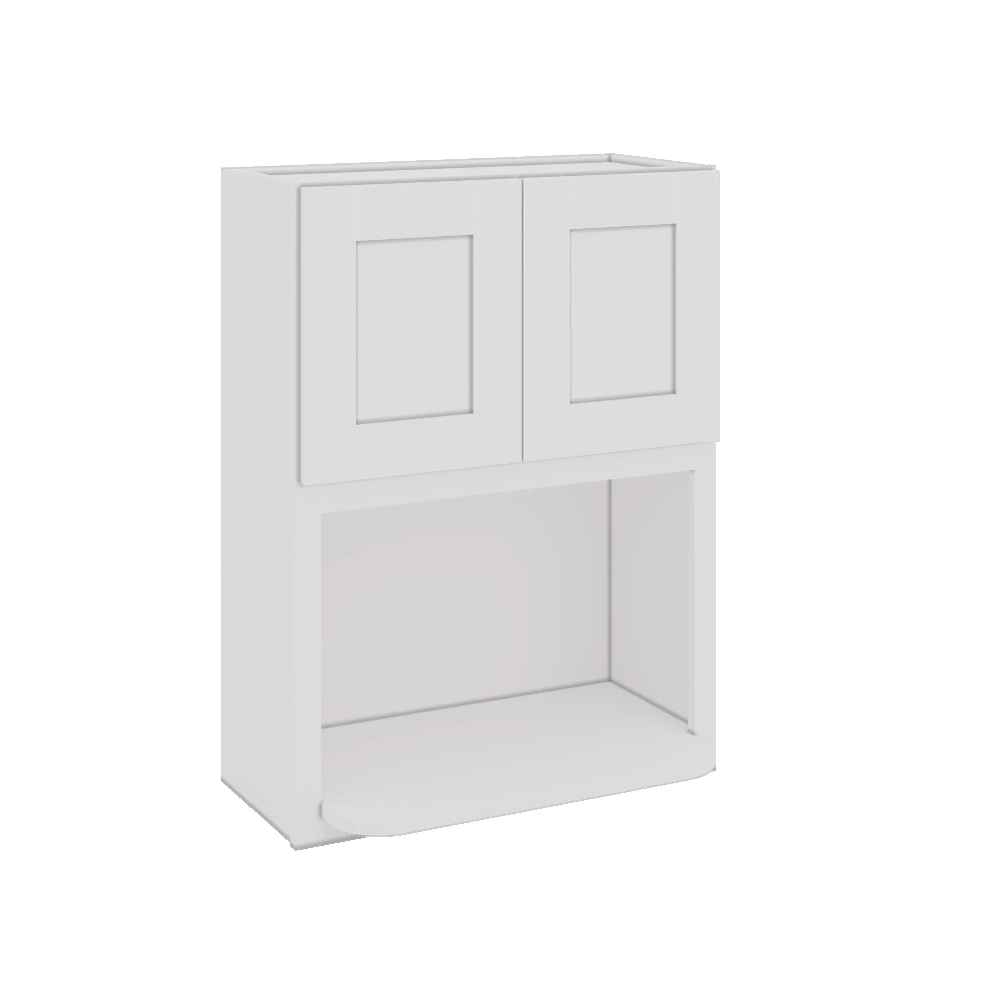 Modernform Cabinet White Shaker 27" W X 36" H X 12" D Microwave w/Bottom Shelf