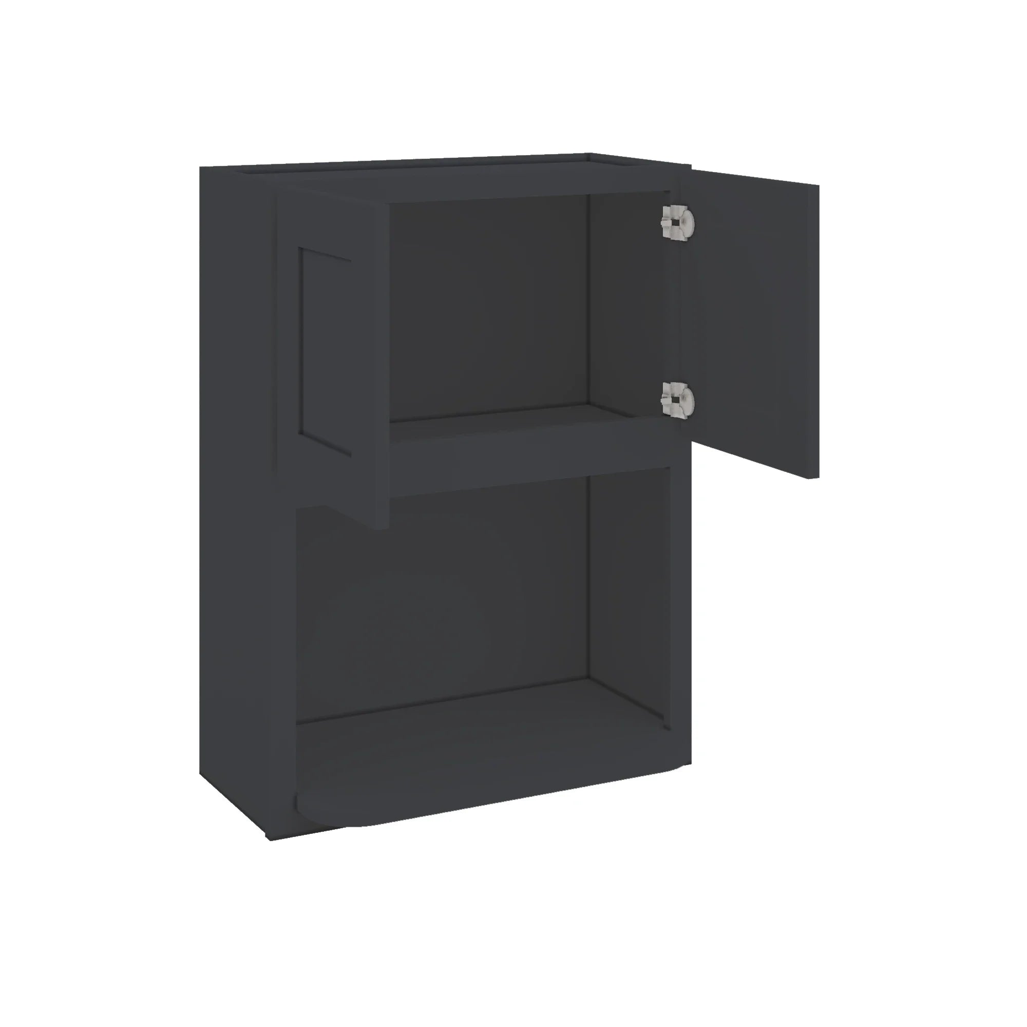 Modernform Cabinet Onyx Black Shaker 27" W X 36" H X 12" D Microwave w/Bottom Shelf