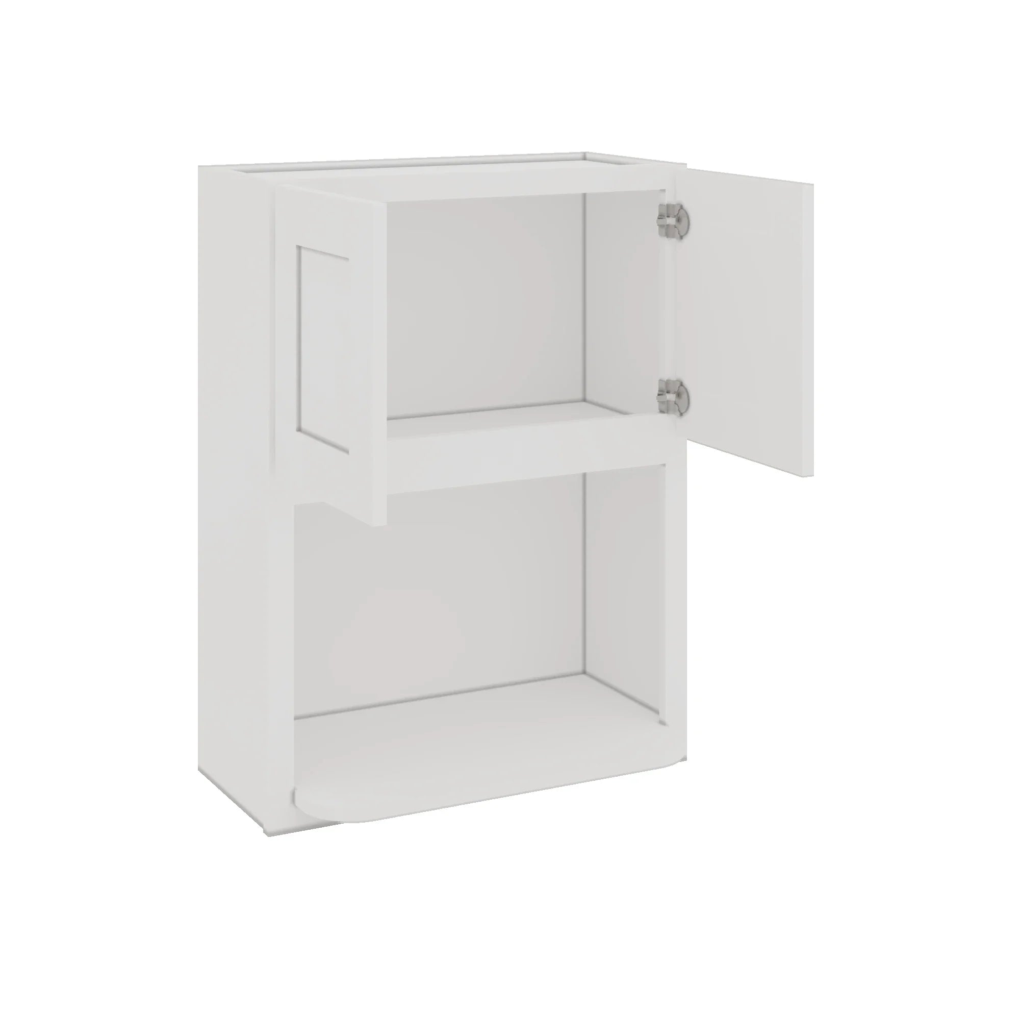 Modernform Cabinet White Shaker 27" W X 36" H X 12" D Microwave w/Bottom Shelf