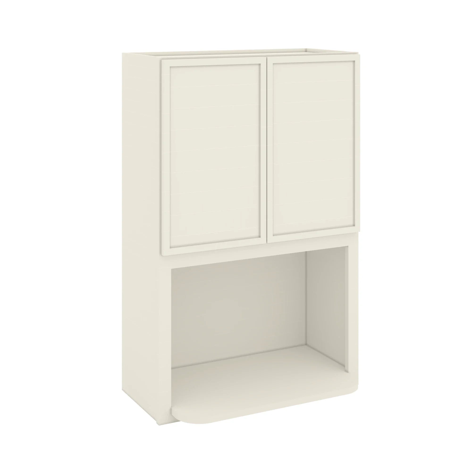 Modernform Cabinet Slim Dove White 27" W X 42" H X 12" D Microwave w/Bottom Shelf