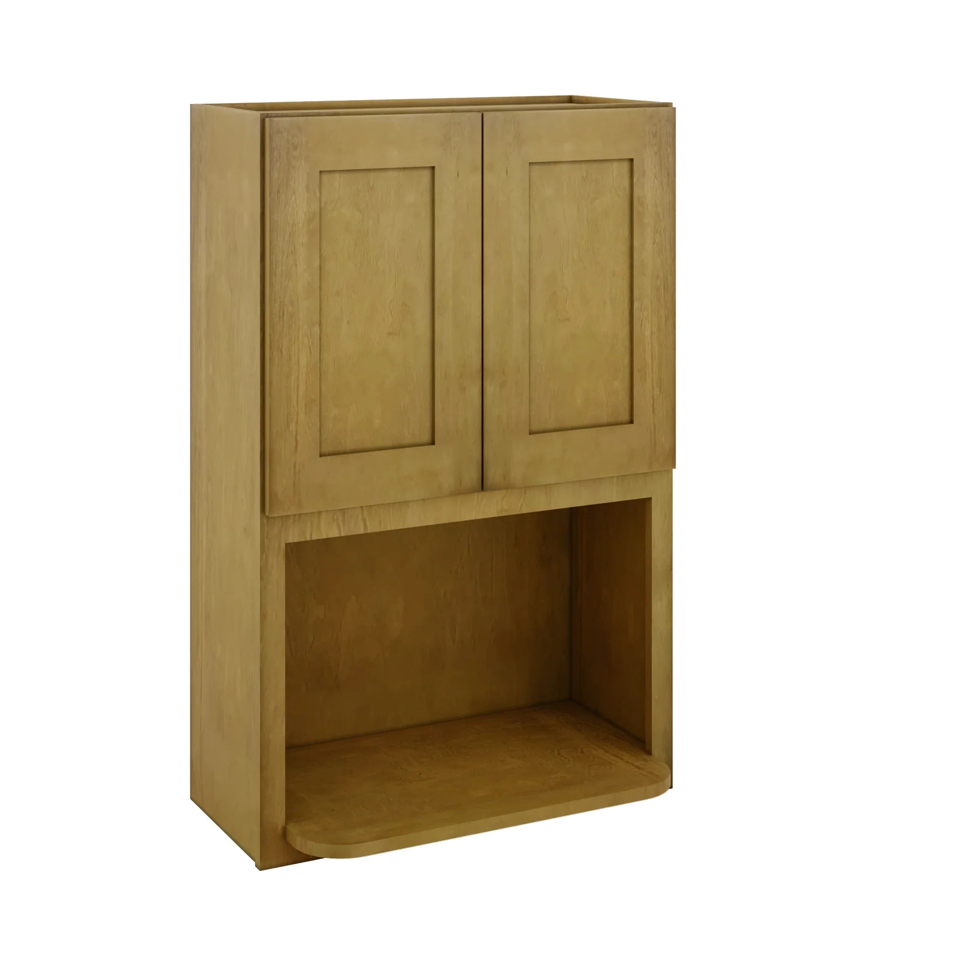 Modernform Cabinet Natural Shaker 27" W X 42" H X 12" D Microwave w/Bottom Shelf