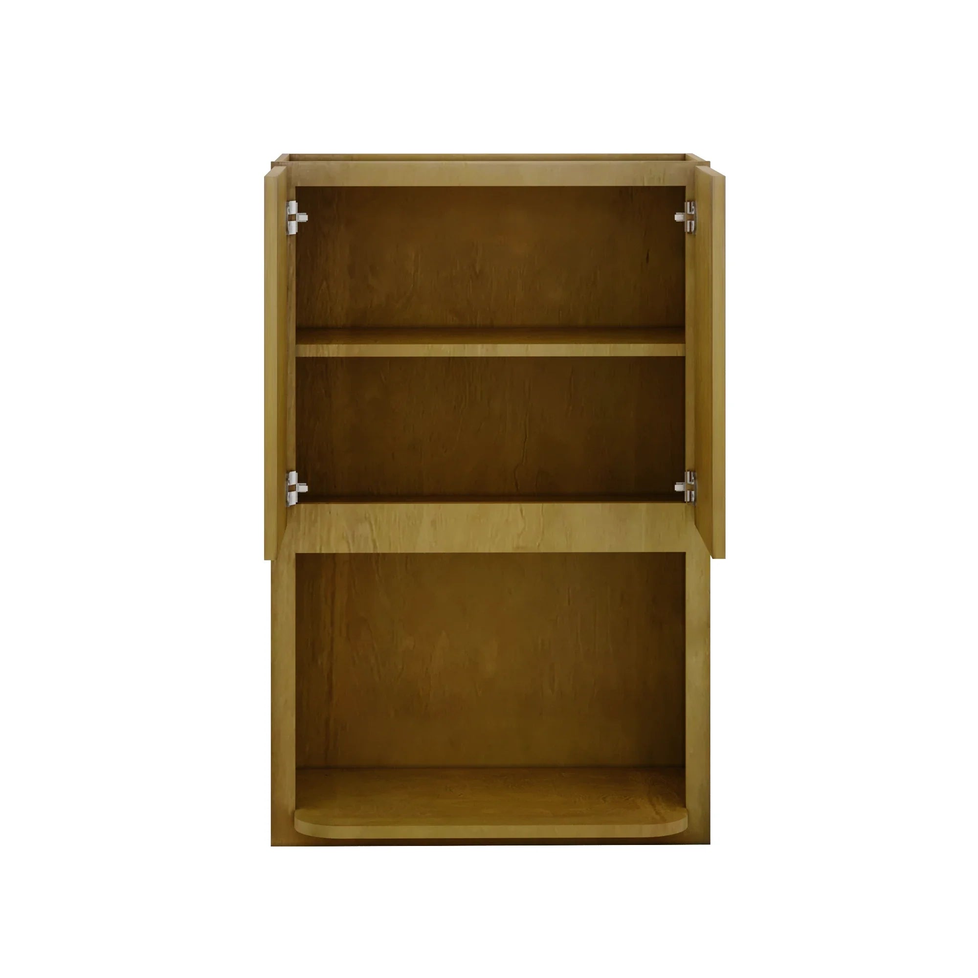 Modernform Cabinet Natural Shaker 27" W X 42" H X 12" D Microwave w/Bottom Shelf