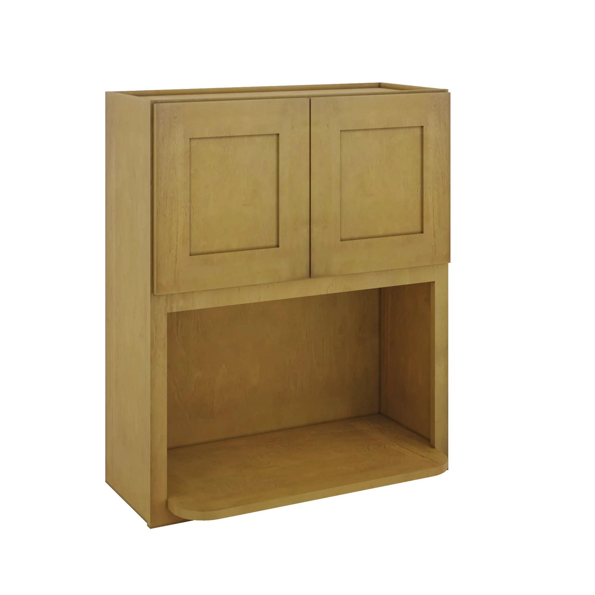Modernform Cabinet Natural Shaker 30" W X 36" H X 12" D Microwave w/Bottom Shelf