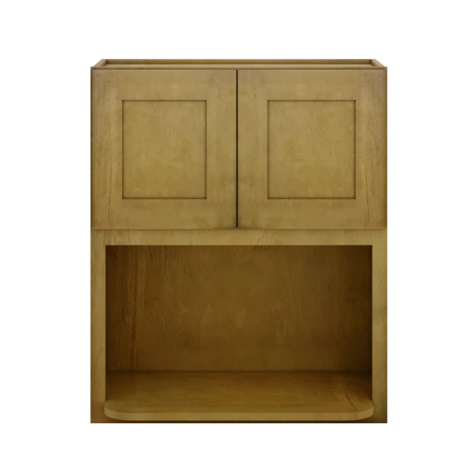 Modernform Cabinet Natural Shaker 30" W X 36" H X 12" D Microwave w/Bottom Shelf
