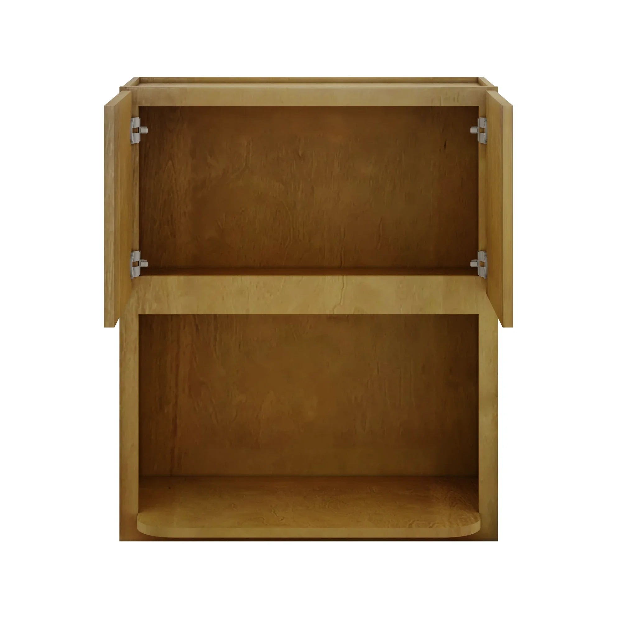 Modernform Cabinet Natural Shaker 30" W X 36" H X 12" D Microwave w/Bottom Shelf