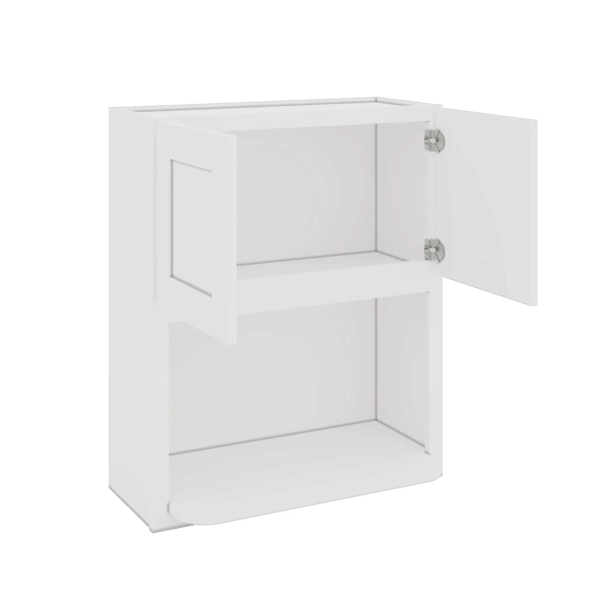 Modernform Cabinet White Shaker 30" W X 36" H X 12" D Microwave w/Bottom Shelf