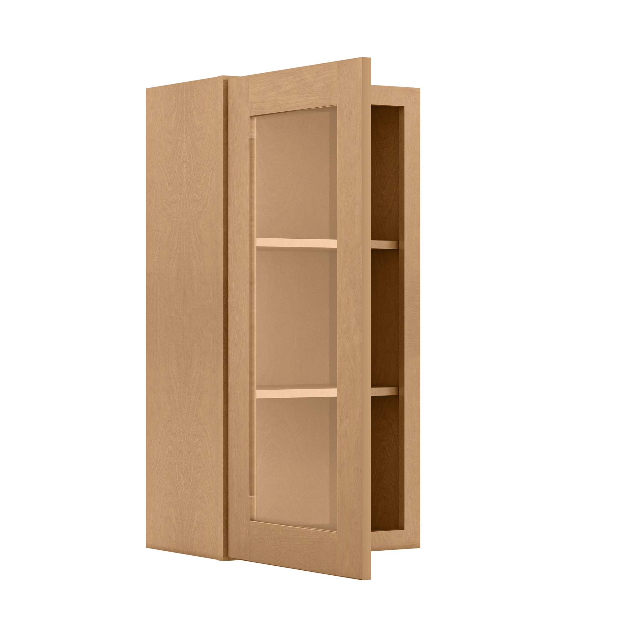 Mullion Door Wall Kitchen Cabinet WMD1836 Shaker Toffee 18 in. width 36 in. height 12 in. depth