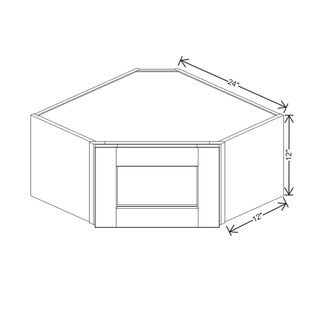 J&K Creme Glazed A7 Wall Diagonal Glass Insert- 24" W x 12" H (No Glass Insert)