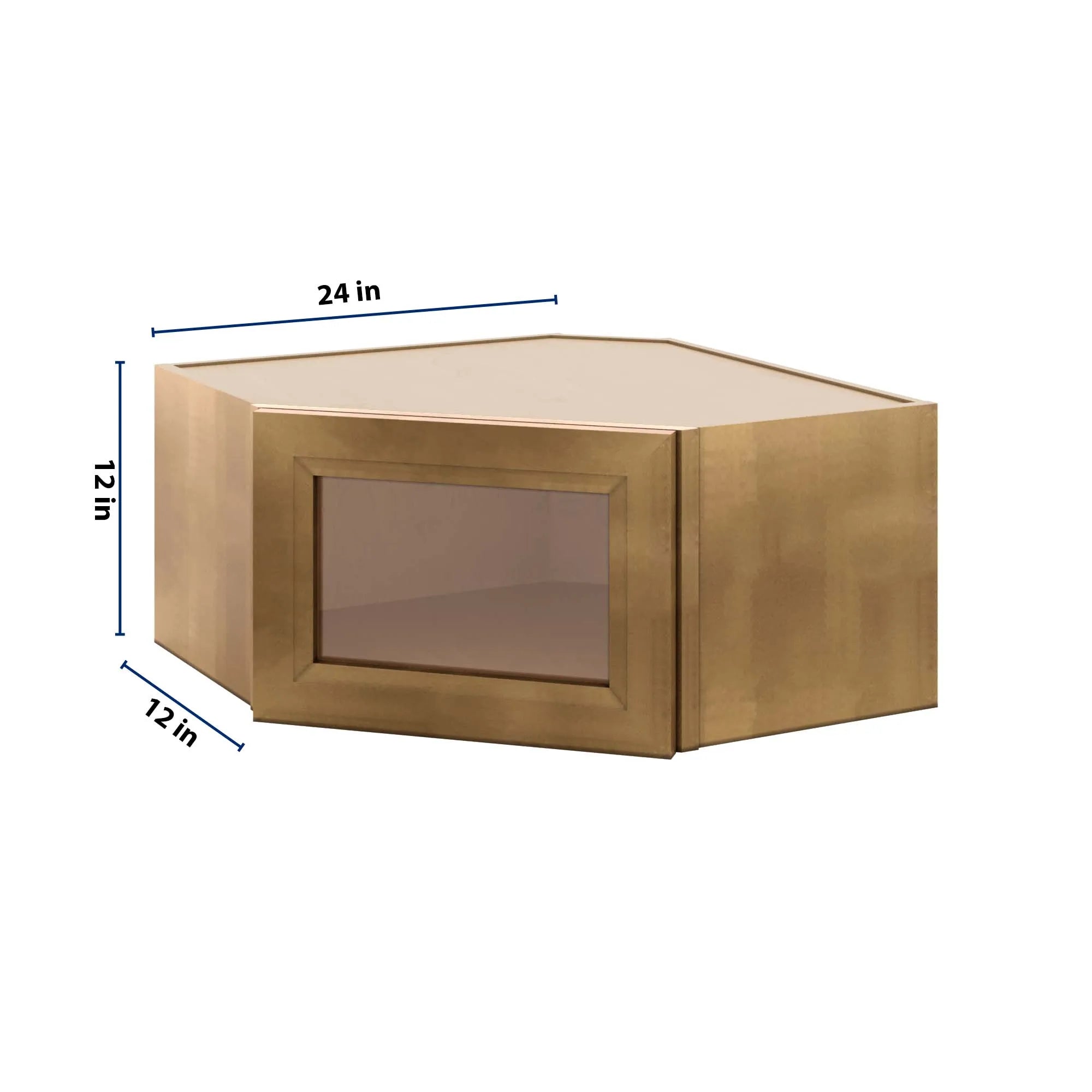 J&K Butterscotch B8 Wall Diagonal Glass Insert- 24" W x 12" H (No Glass Insert)