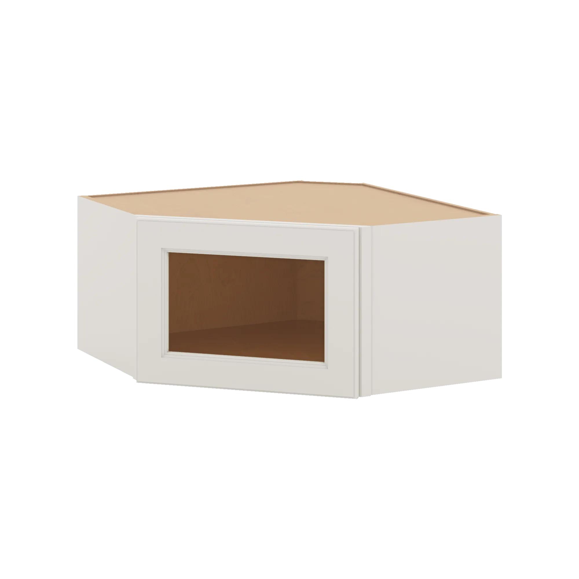 J&K Dove E1 Wall Diagonal Glass Insert- 24" W x 12" H (No Glass Insert)