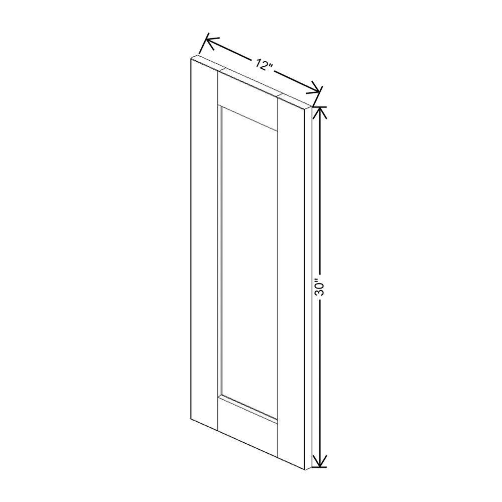 J&K Mocha Glazed K10 Dummy Insert Door Glass 12" W x 30" H