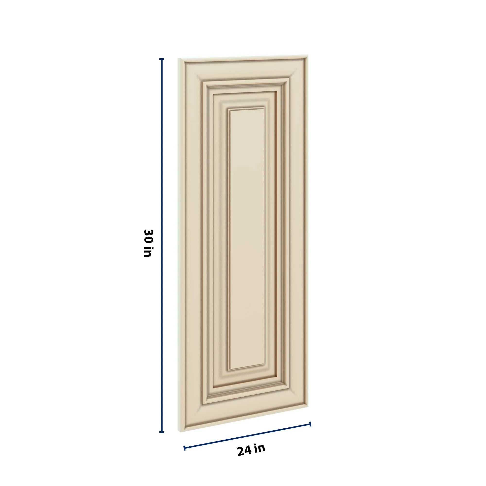 J&K Creme Glazed A7 Dummy Insert Door Glass 12" W x 30" H