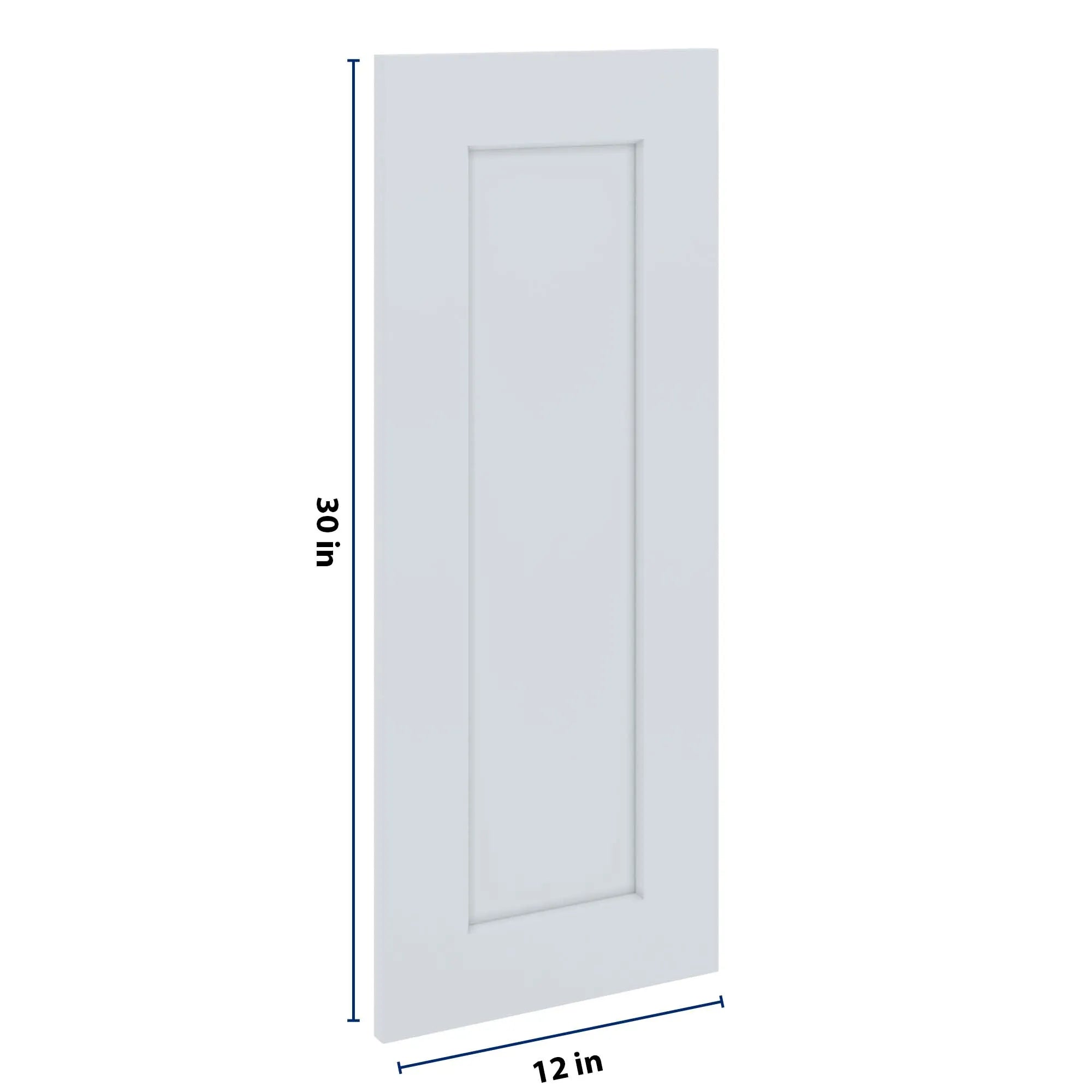 J&K White Shaker S8 Dummy Insert Door Glass 12" W x 30" H