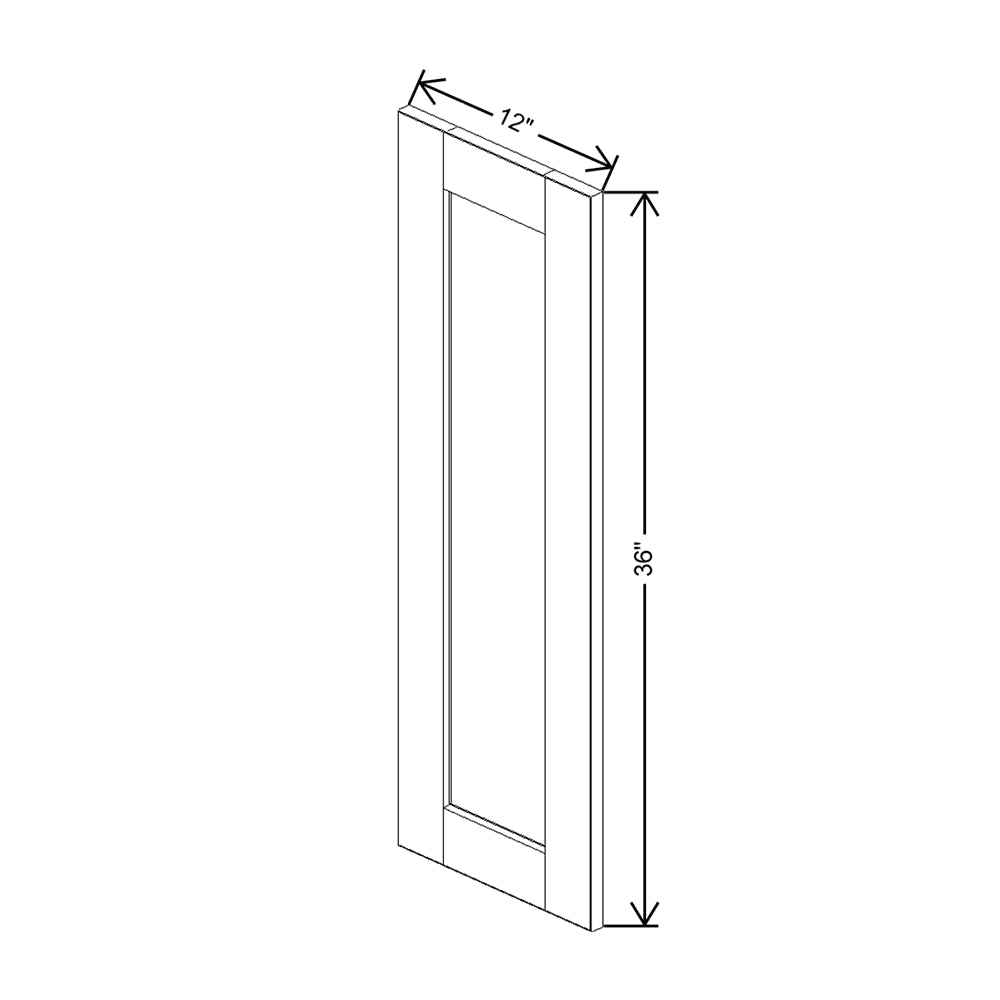 J&K Charcoal E2 Dummy Insert Door Glass 12" W x 36" H