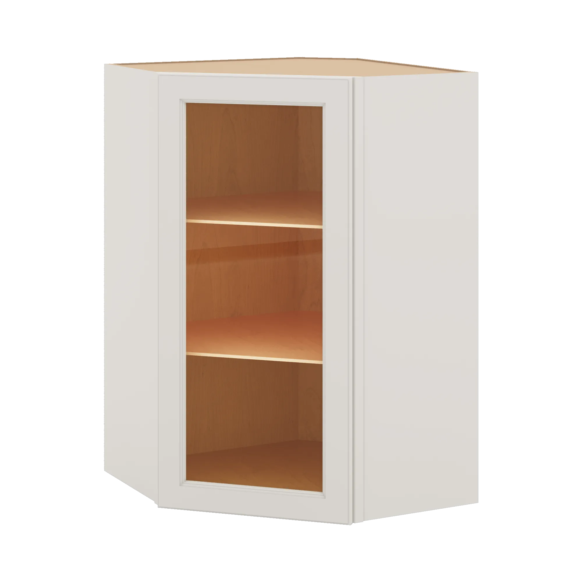 J&K Dove E1 Wall Diagonal Glass Insert- 24" W x 36" H (No Glass Insert)