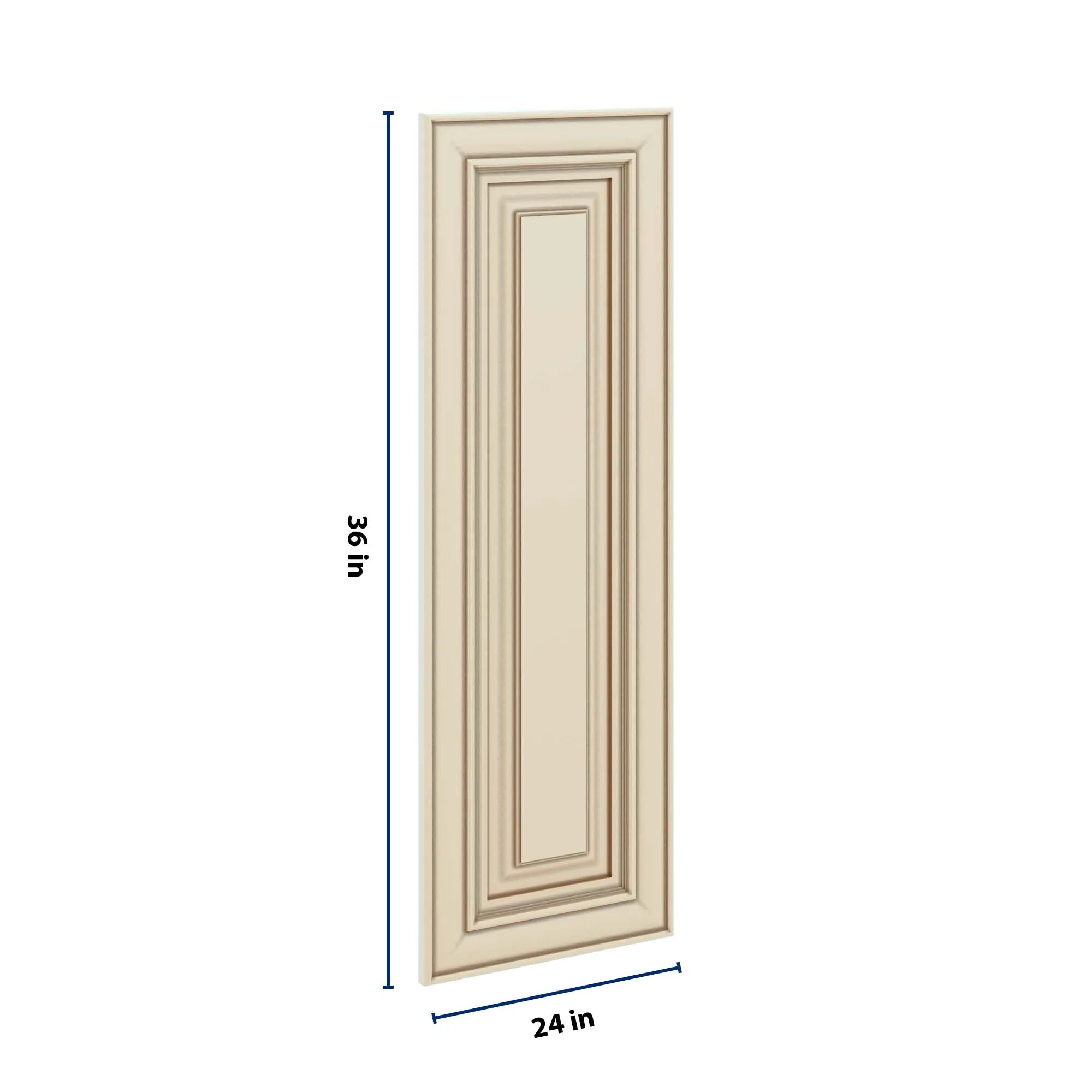 J&K Creme Glazed A7 Dummy Insert Door Glass 12" W x 36" H