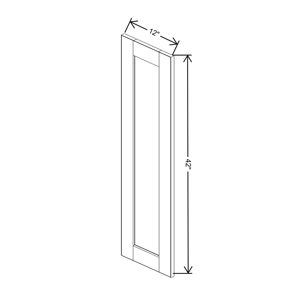 J&K Java Coffee S1 Dummy Insert Door Glass 12" W x 42" H