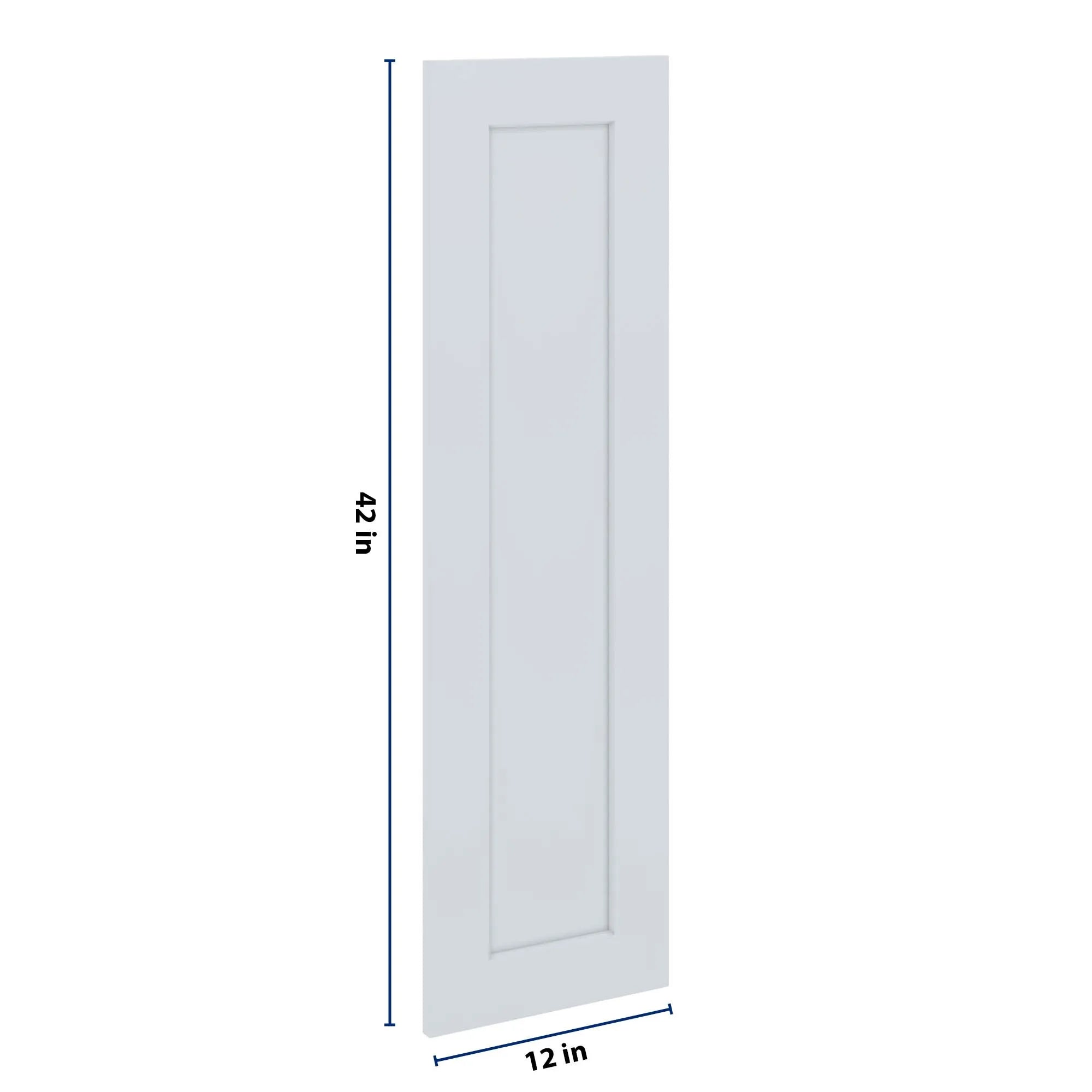 J&K White Shaker S8 Dummy Insert Door Glass 12" W x 42" H