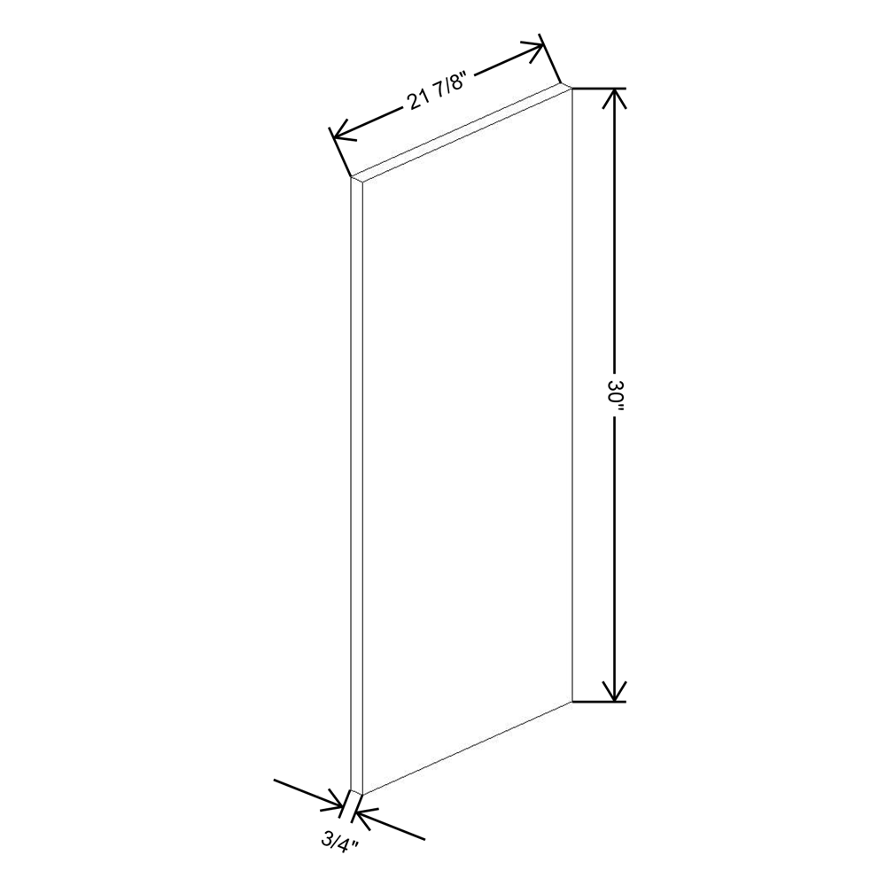 Fabuwood Illume Tuscany Olmo 3  Wainscot Panel MC30 {Right}