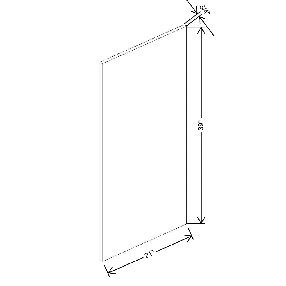 Fabuwood Illume Tuscany Olmo 3 3/4" W x 39" H x 13 3/4" D Mc Wainscot Wall Panel