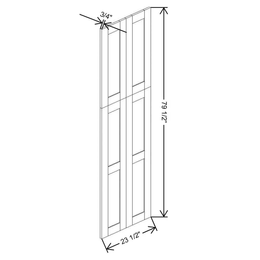 Fabuwood Allure Luna Desert Oak 23 1/2" W X 78 3/4" H X 3/4" D Wainscot Panel