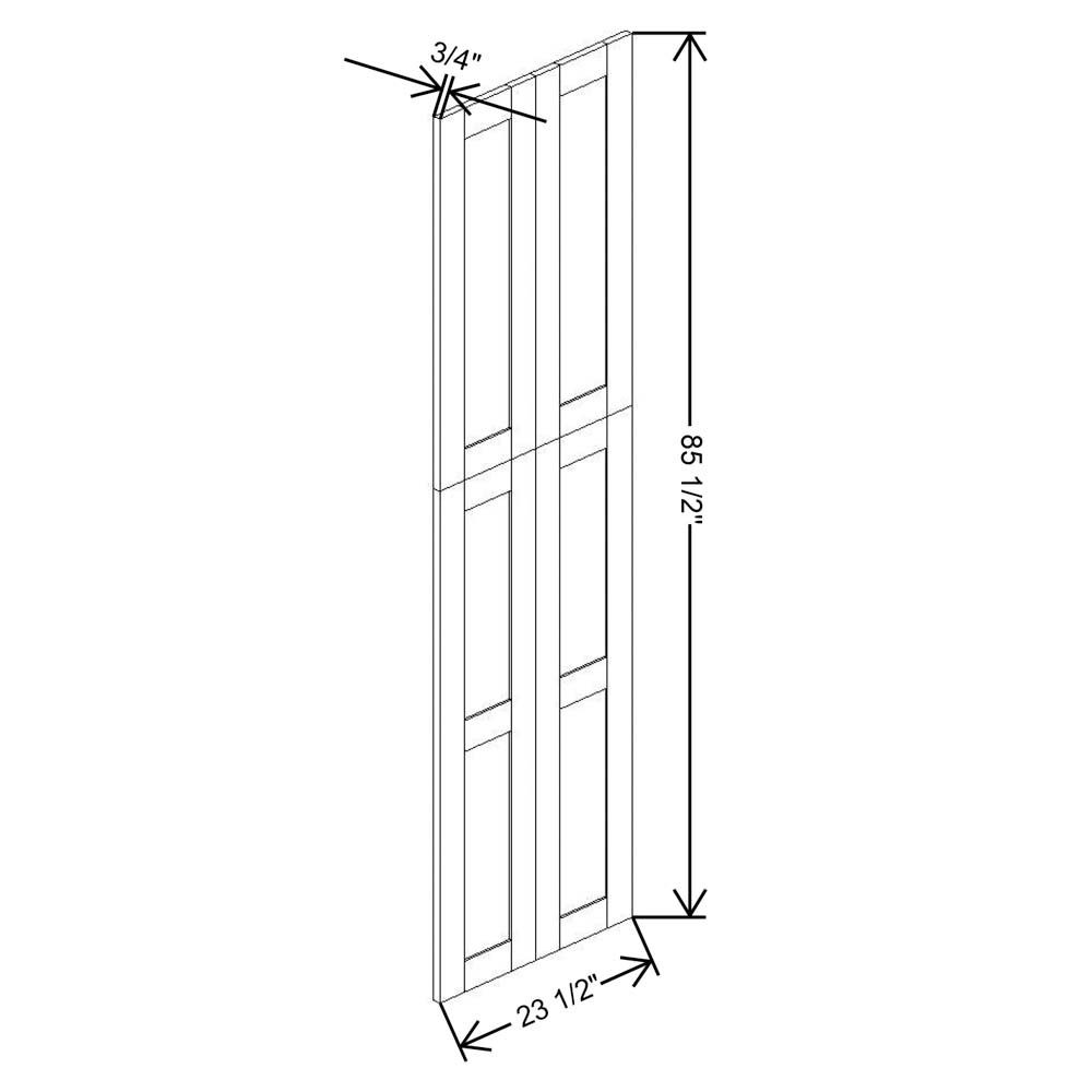 Fabuwood Allure Fusion Kona 90"H Wainscot