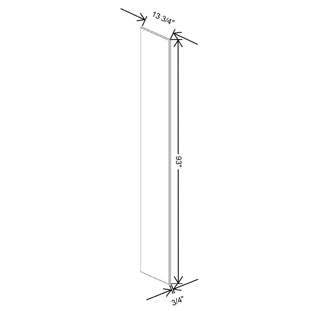 Fabuwood Illume Tuscany Olmo 3 11 3/4" W X 93 3/4" H X 3/4" D Wainscot Panel