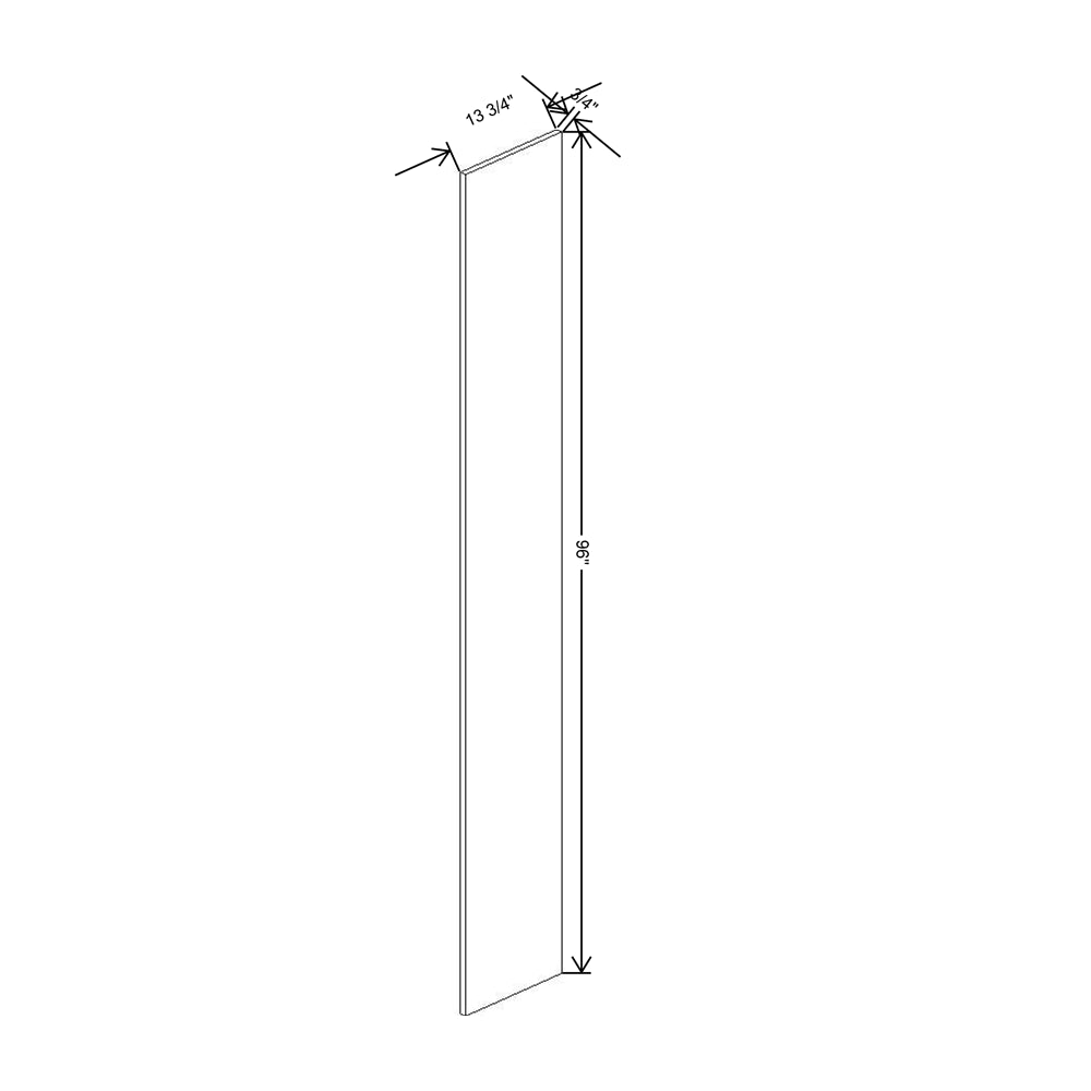 Fabuwood Illume Catalina Bianco Gloss 2 96"H Wainscot