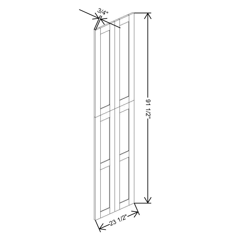 Fabuwood Allure Galaxy Timber 96"H Wainscot