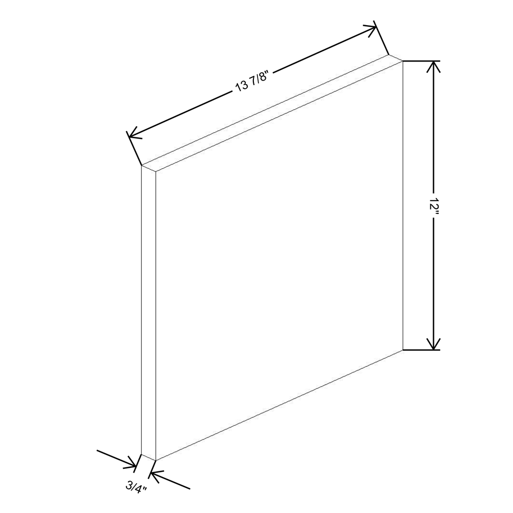 Fabuwood Illume Catalina Olmo 3 Wainscot Panel Wall 12 {Right}