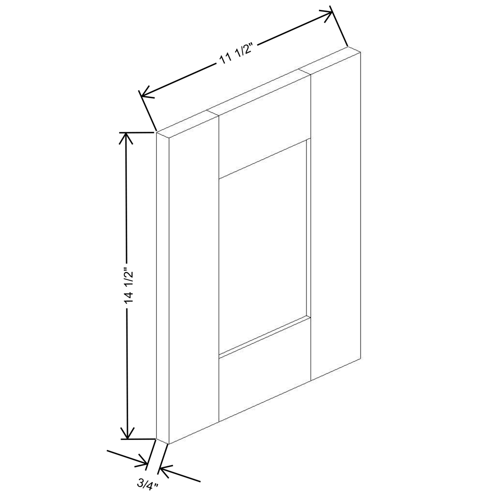 Fabuwood Allure Imperio Nickel 3/4"W X 15"H Wainscot Panel Wall 