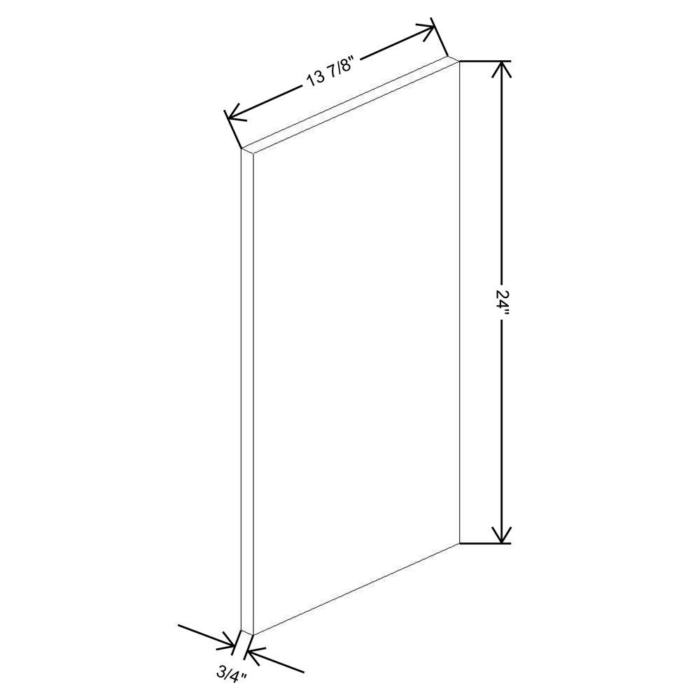 Fabuwood Illume Catalina Como Ash 2 Wainscot Panel Wall 24 {Right}