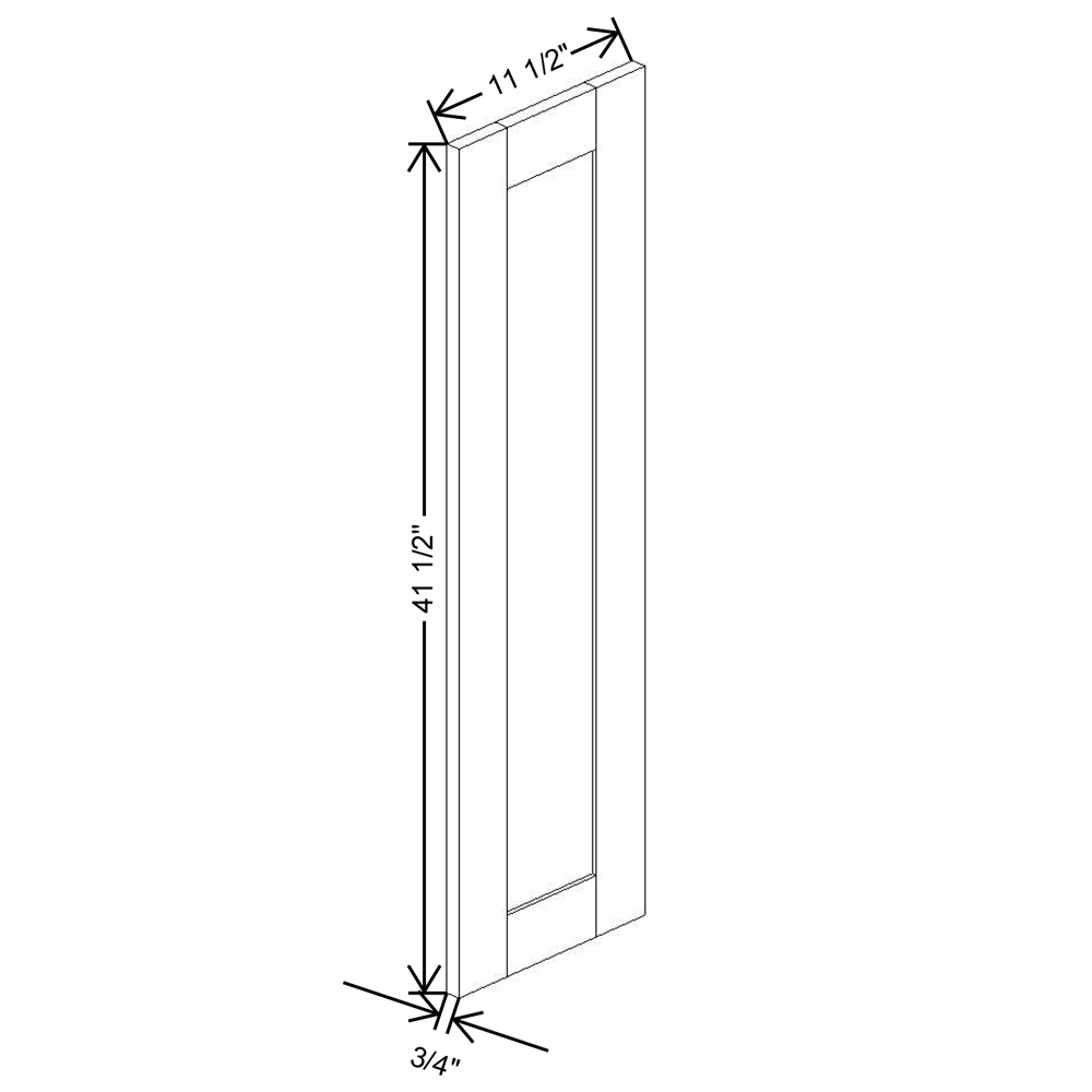 Fabuwood Allure Fusion Oyster  3/4"W X 42"H X 12"D Wainscot