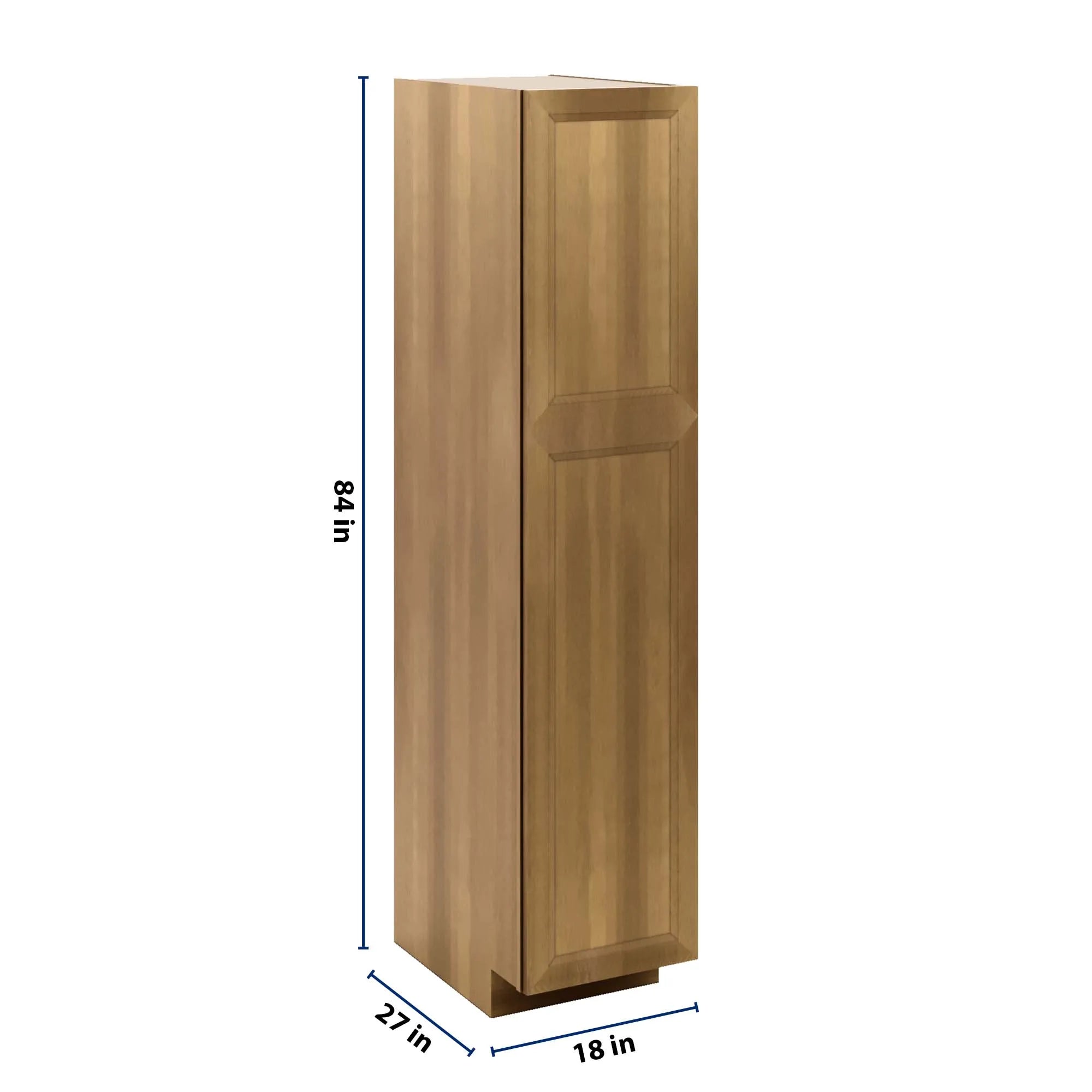J&K Butterscotch B8 Pantry w/Roll-Out Trays 18" W x 84" H x 27" D