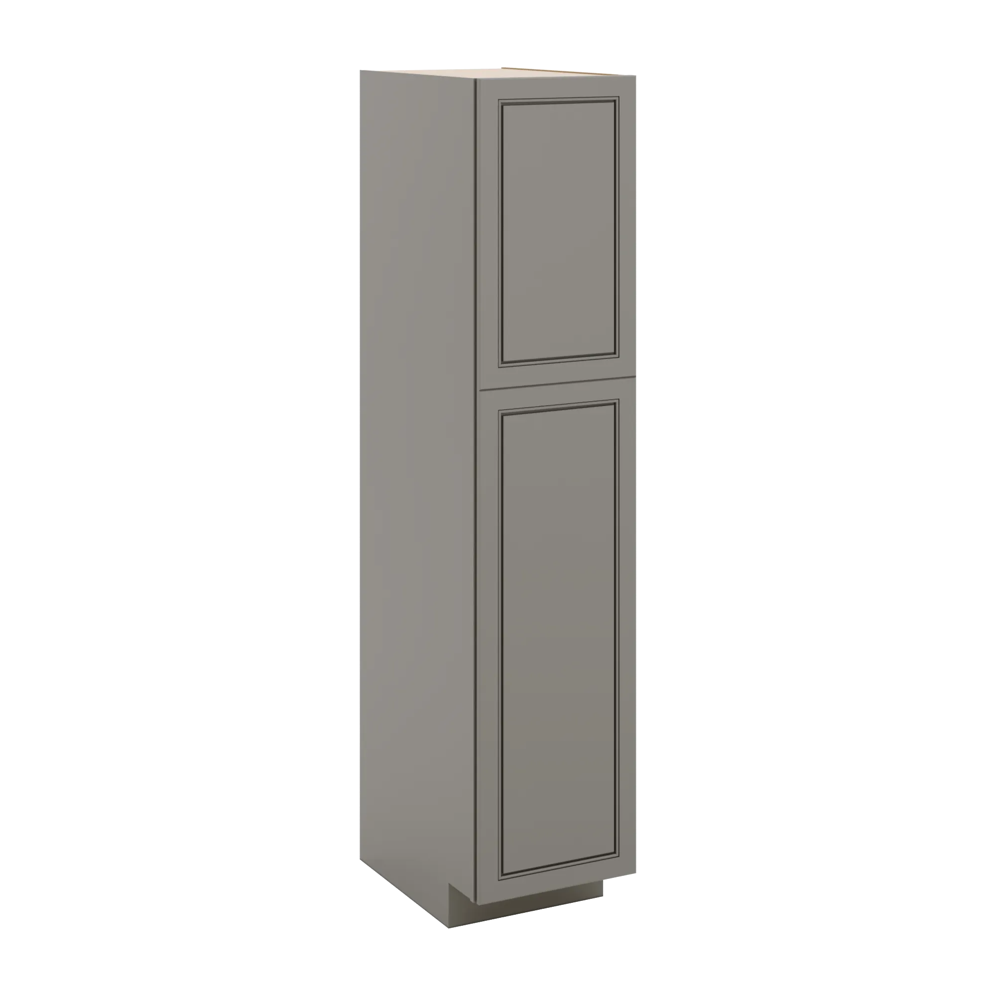 J&K Greige K3 Pantry w/Roll-Out Trays 18" W x 84" H x 27" D