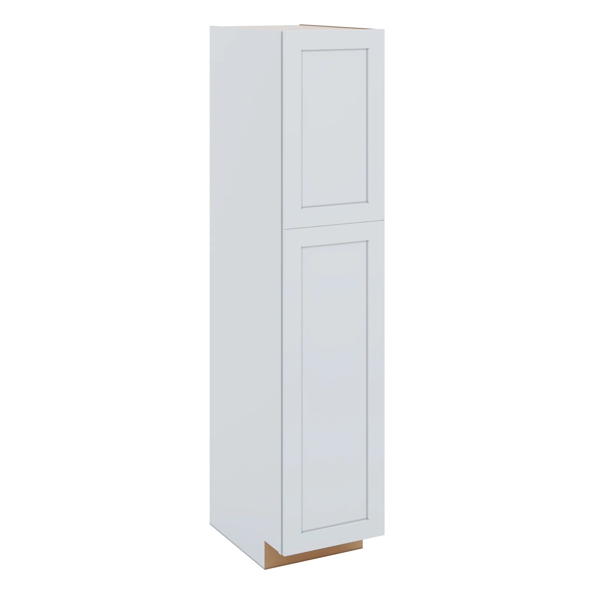 J&K White Shaker S8 Pantry w/Roll-Out Trays 18" W x 84" H x 27" D