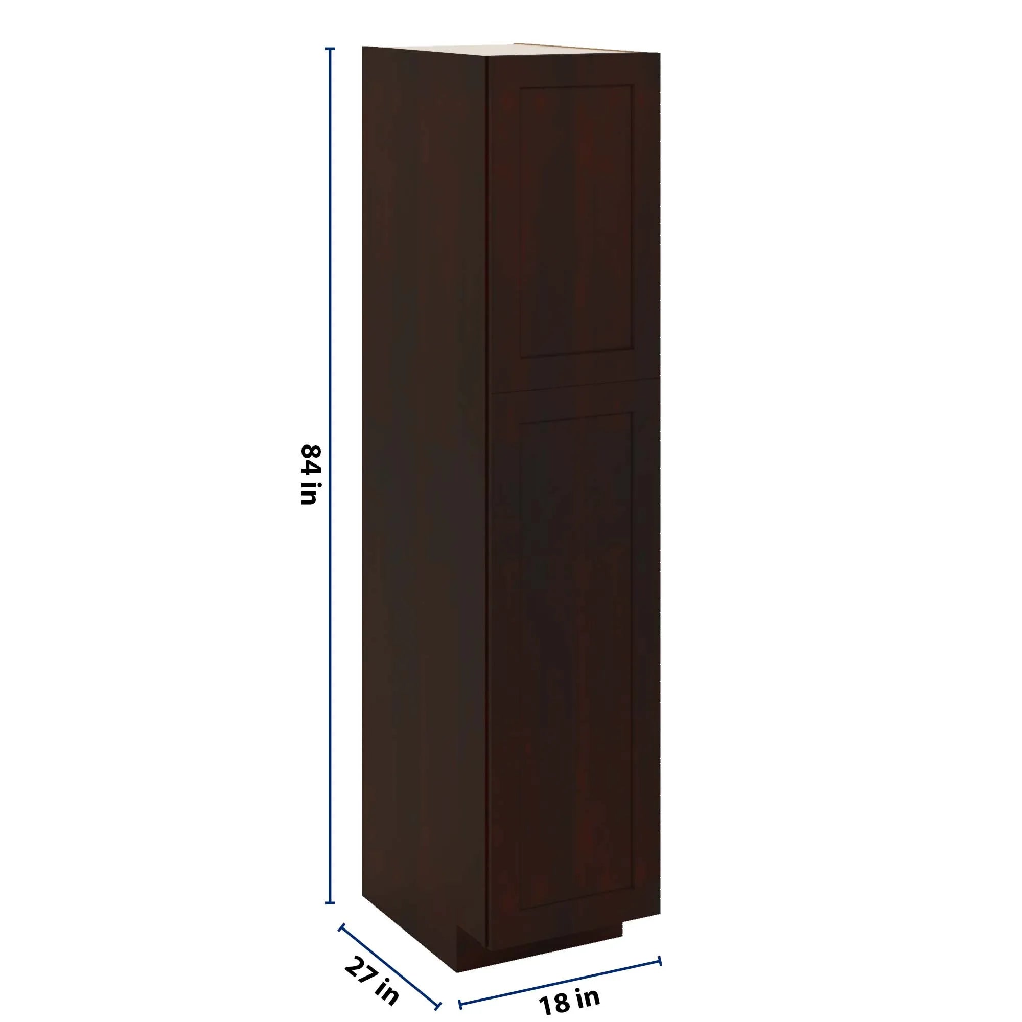 J&K Java Coffee S1 Pantry w/Roll-Out Trays 18" W x 84" H x 27" D