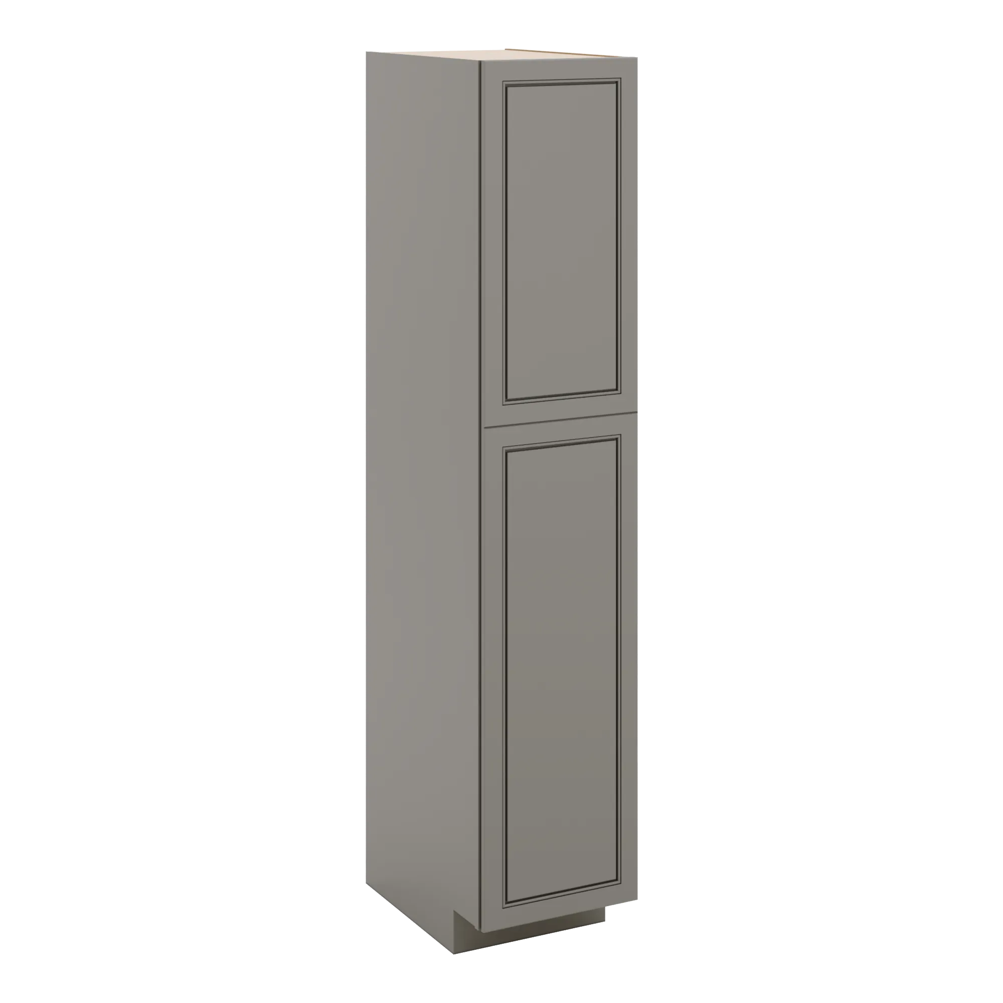J&K Greige K3 Pantry w/Roll-Out Trays 18" W x 90" H x 27" D
