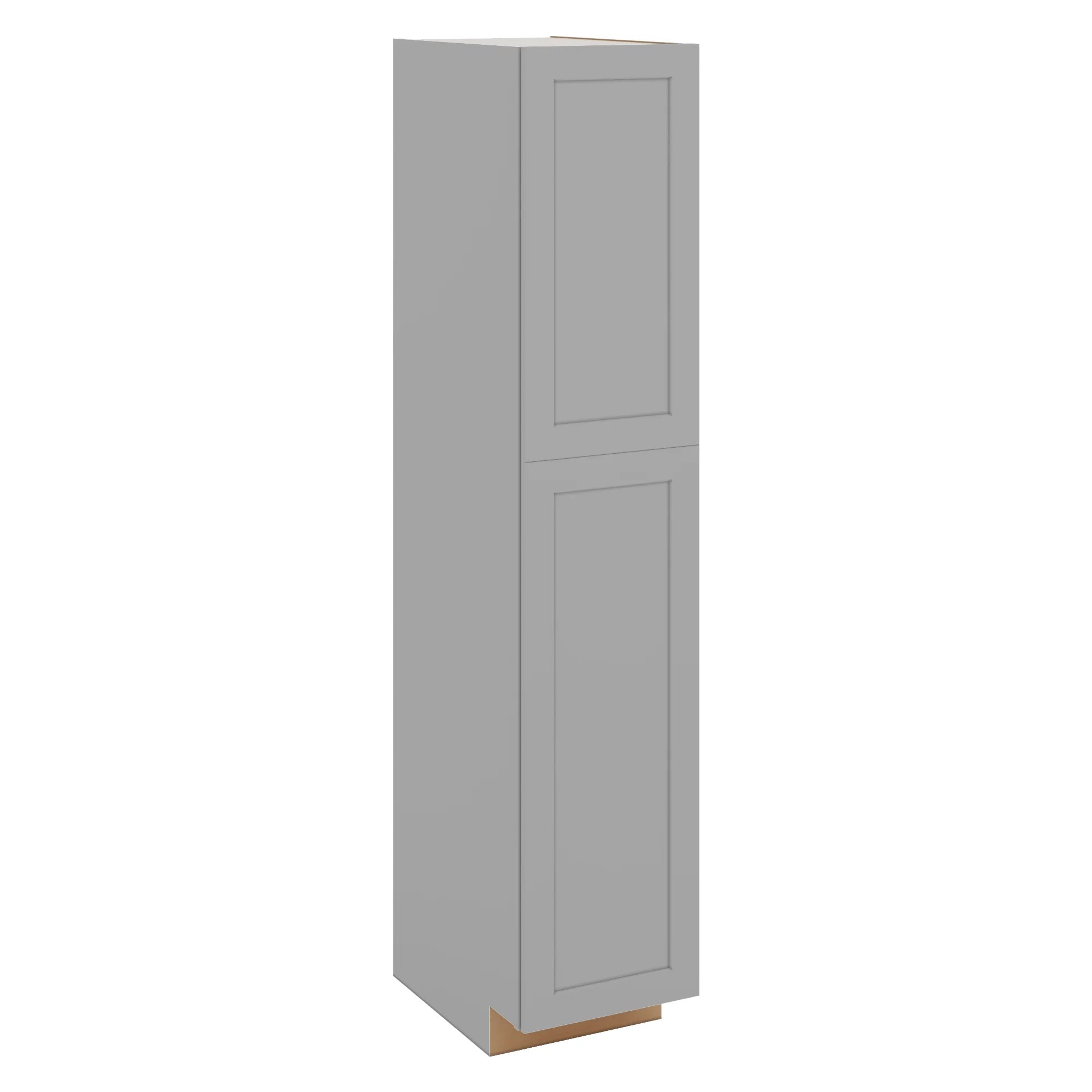 J&K Castle Grey S5 Pantry w/Roll-Out Trays 18" W x 90" H x 27" D