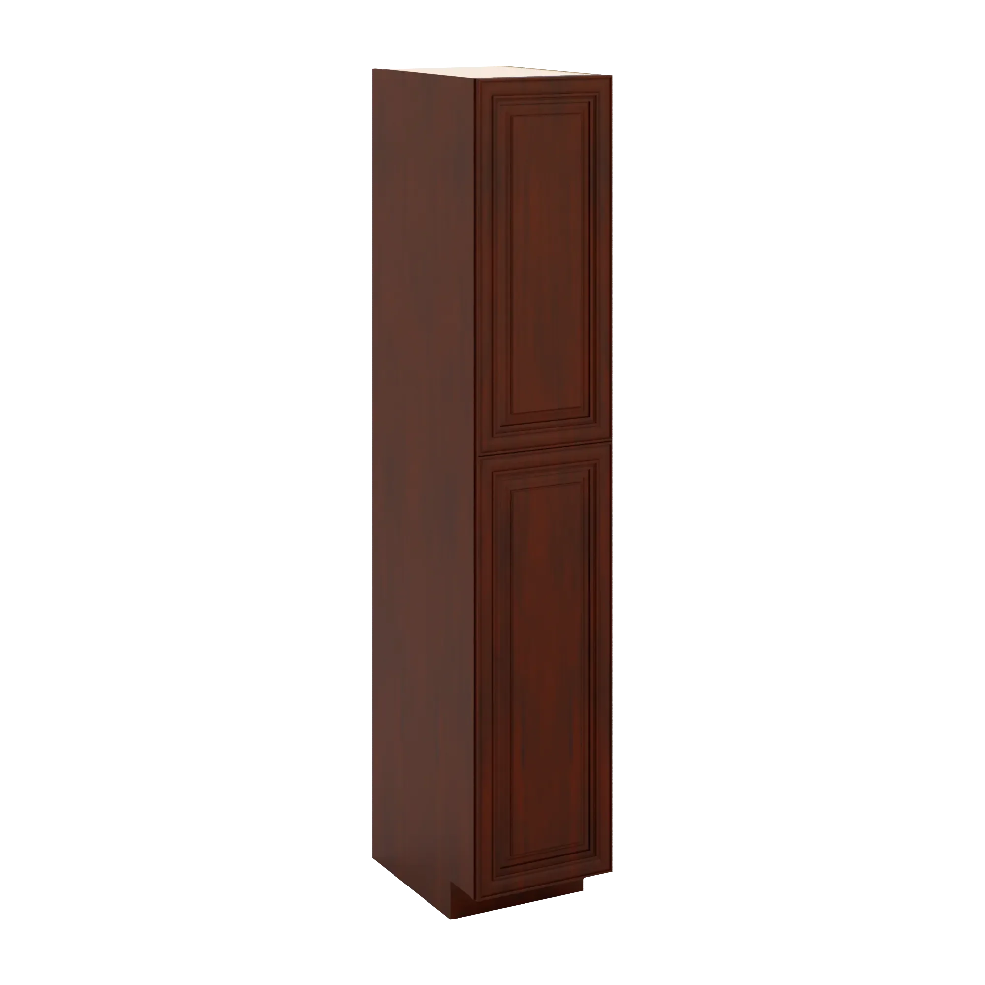 J&K Mahogany J5 Pantry w/Roll-Out Trays 18" W x 96" H x 27" D