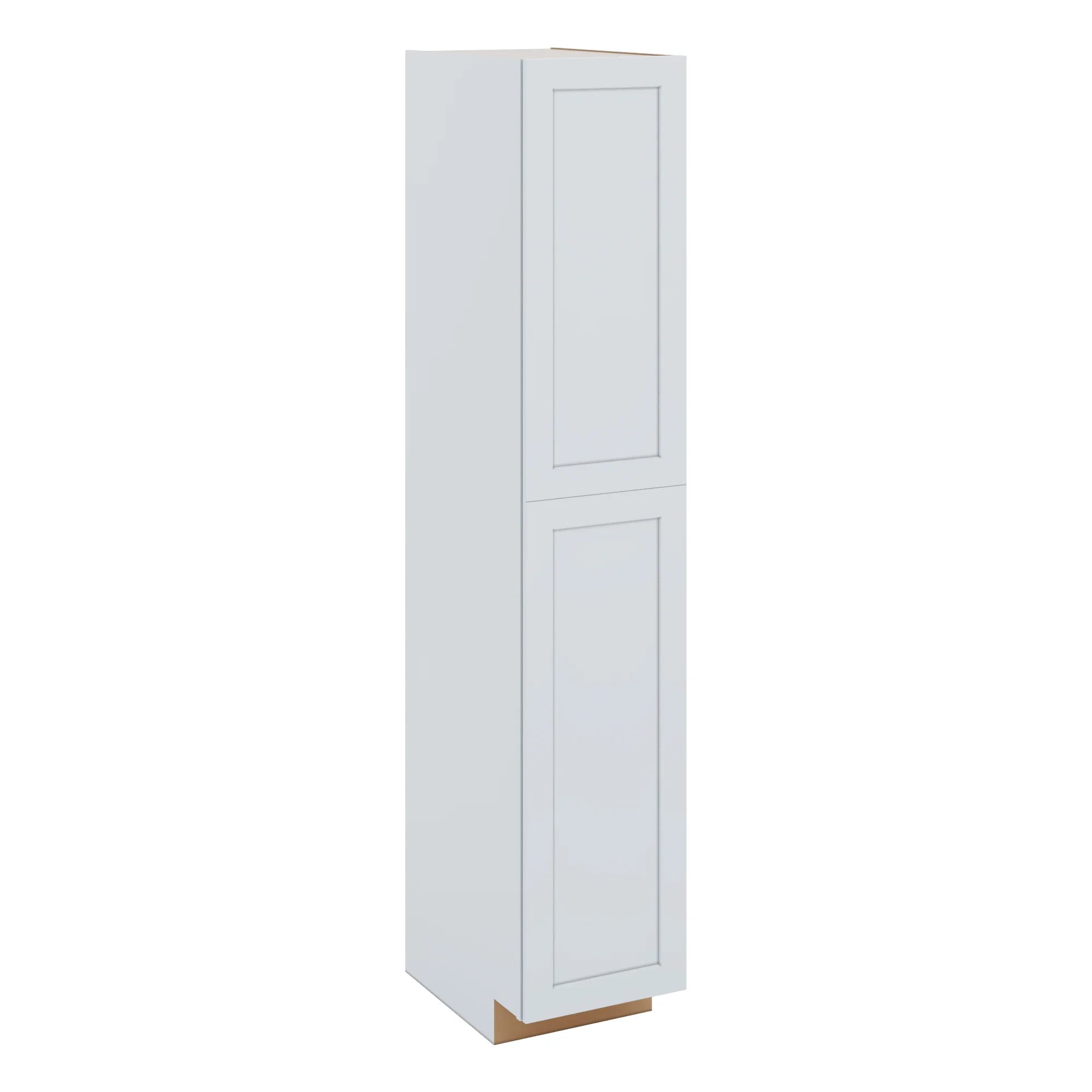 J&K White Shaker S8 Pantry w/Roll-Out Trays 18" W x 96" H x 27" D