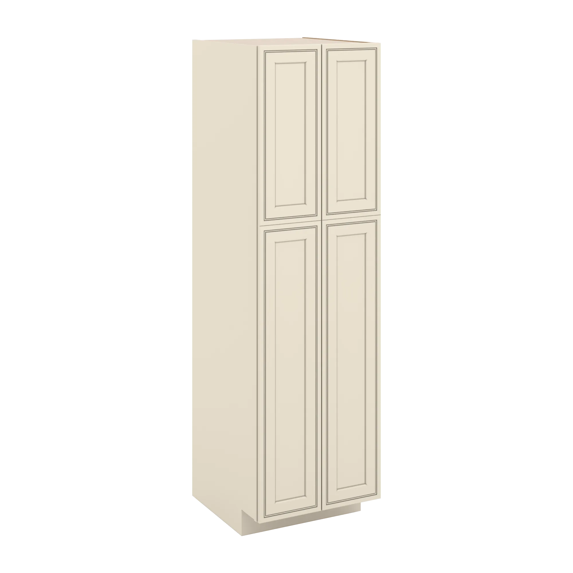 J&K Pearl Glazed H9 Pantry w/Roll-Out Trays 24" W x 84" H x 27" D