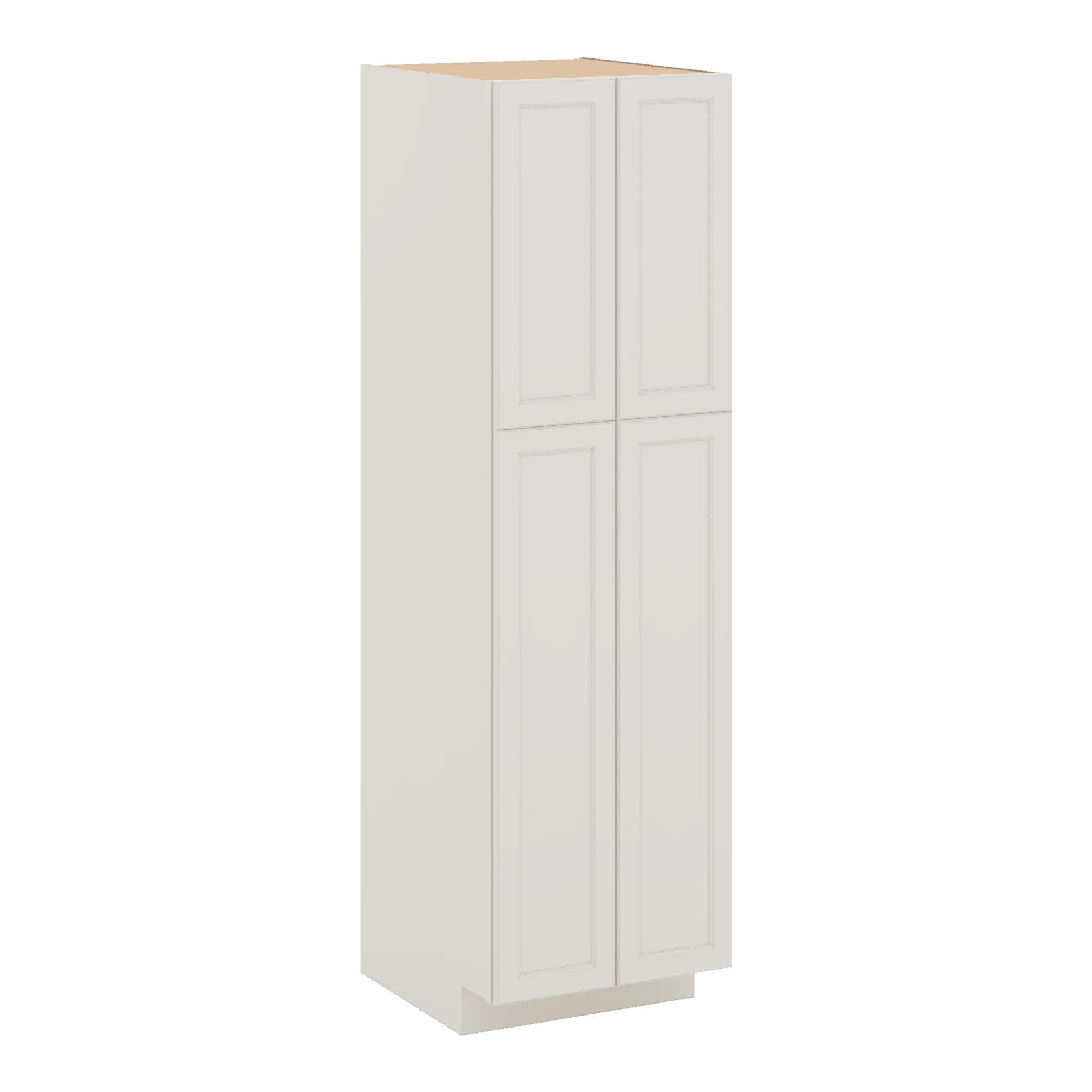 J&K Dove E1 Pantry w/Roll-Out Trays 24" W x 84" H x 27" D