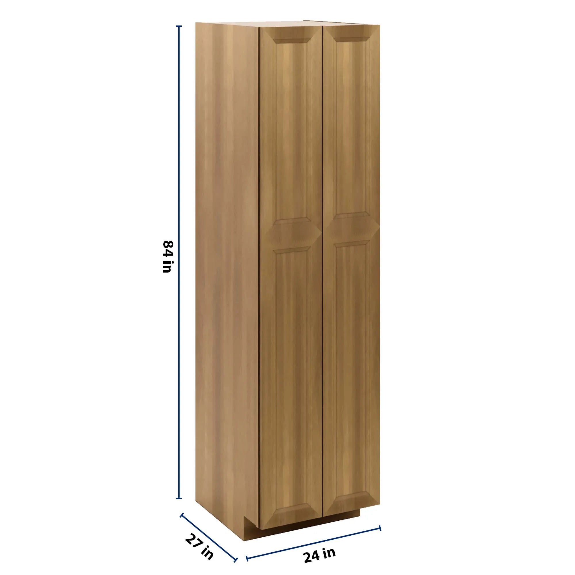 J&K Butterscotch B8 Pantry w/Roll-Out Trays 24" W x 90" H x 27" D