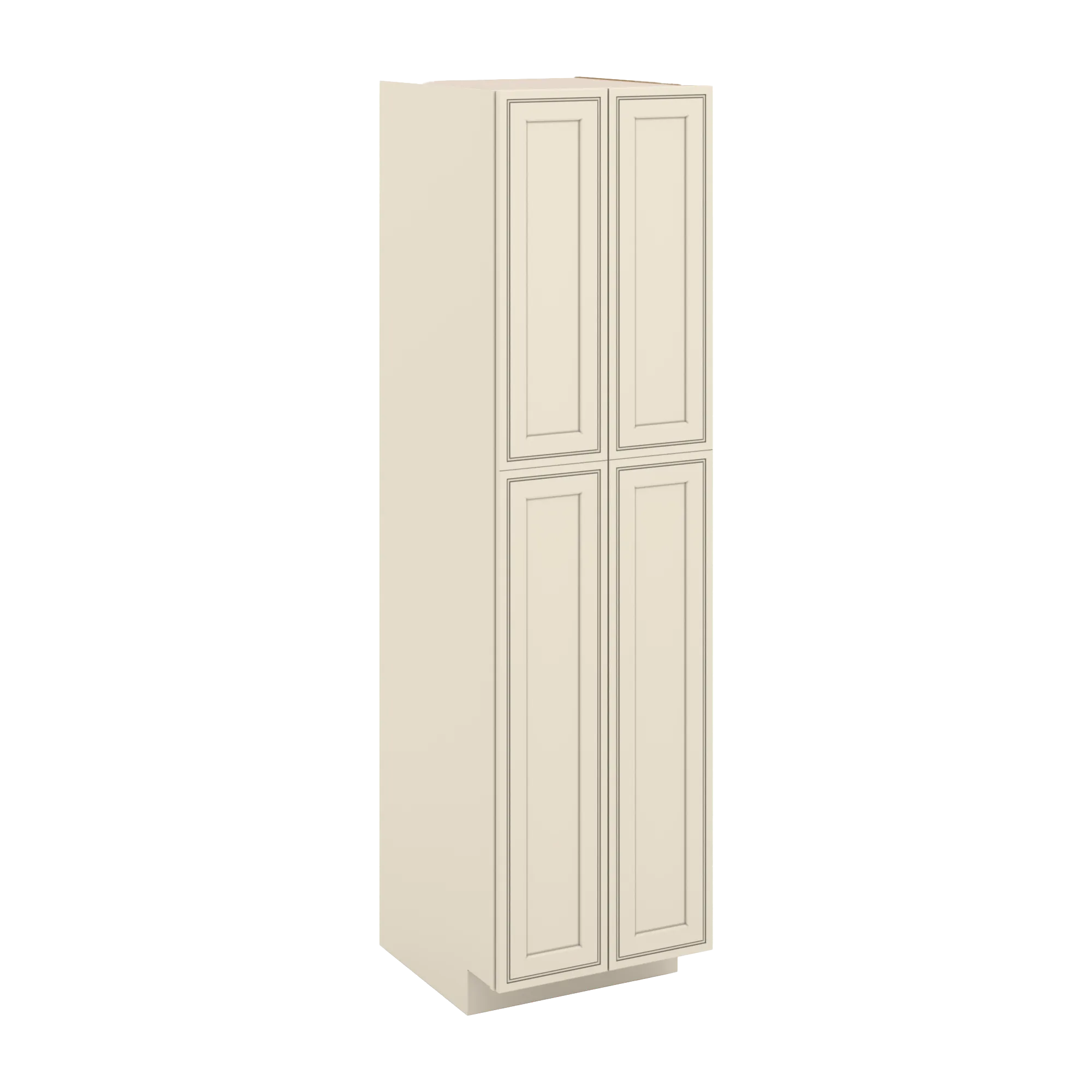 J&K Pearl Glazed H9 Pantry w/Roll-Out Trays 24" W x 90" H x 27" D