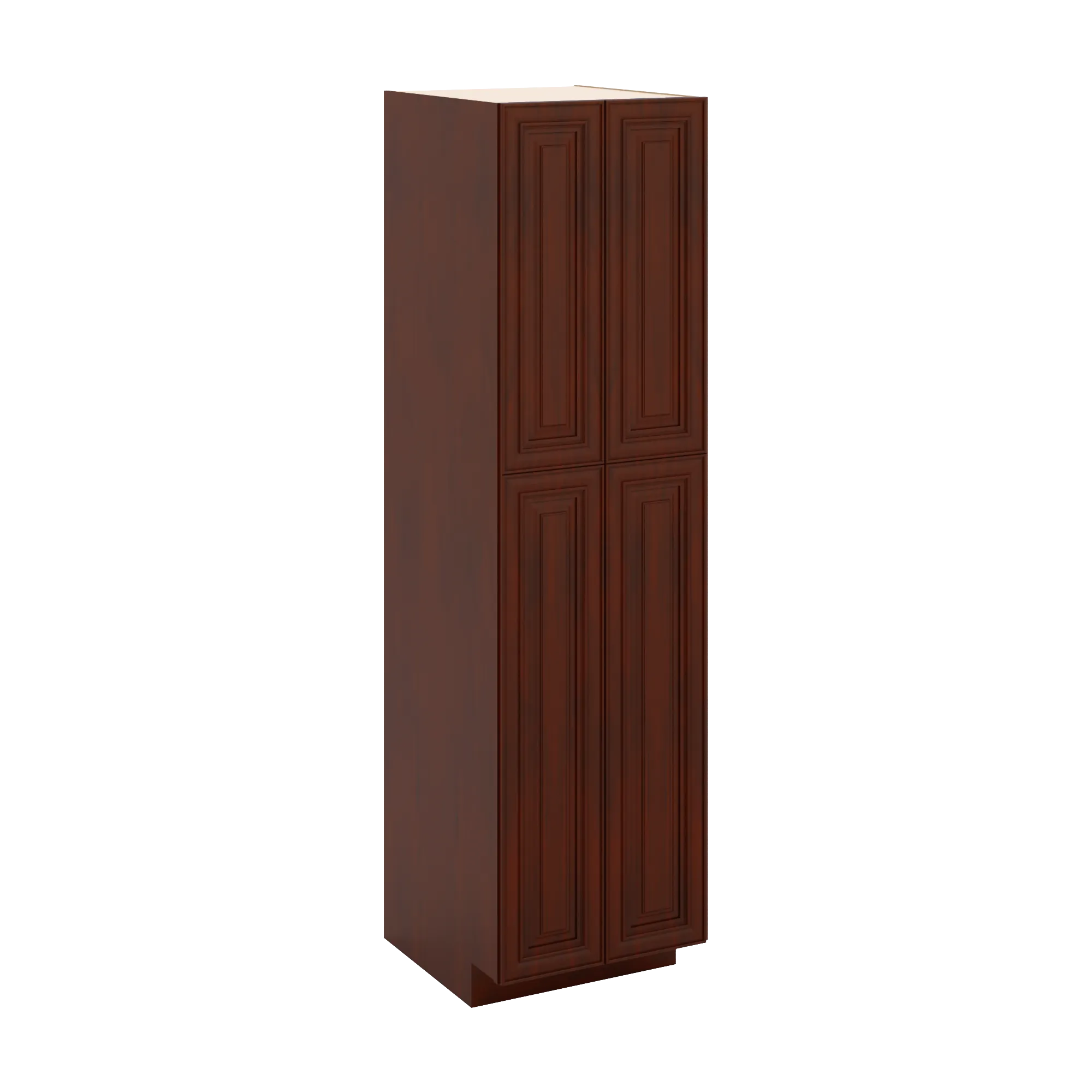 J&K Mahogany J5 Pantry w/Roll-Out Trays 24" W x 90" H x 27" D