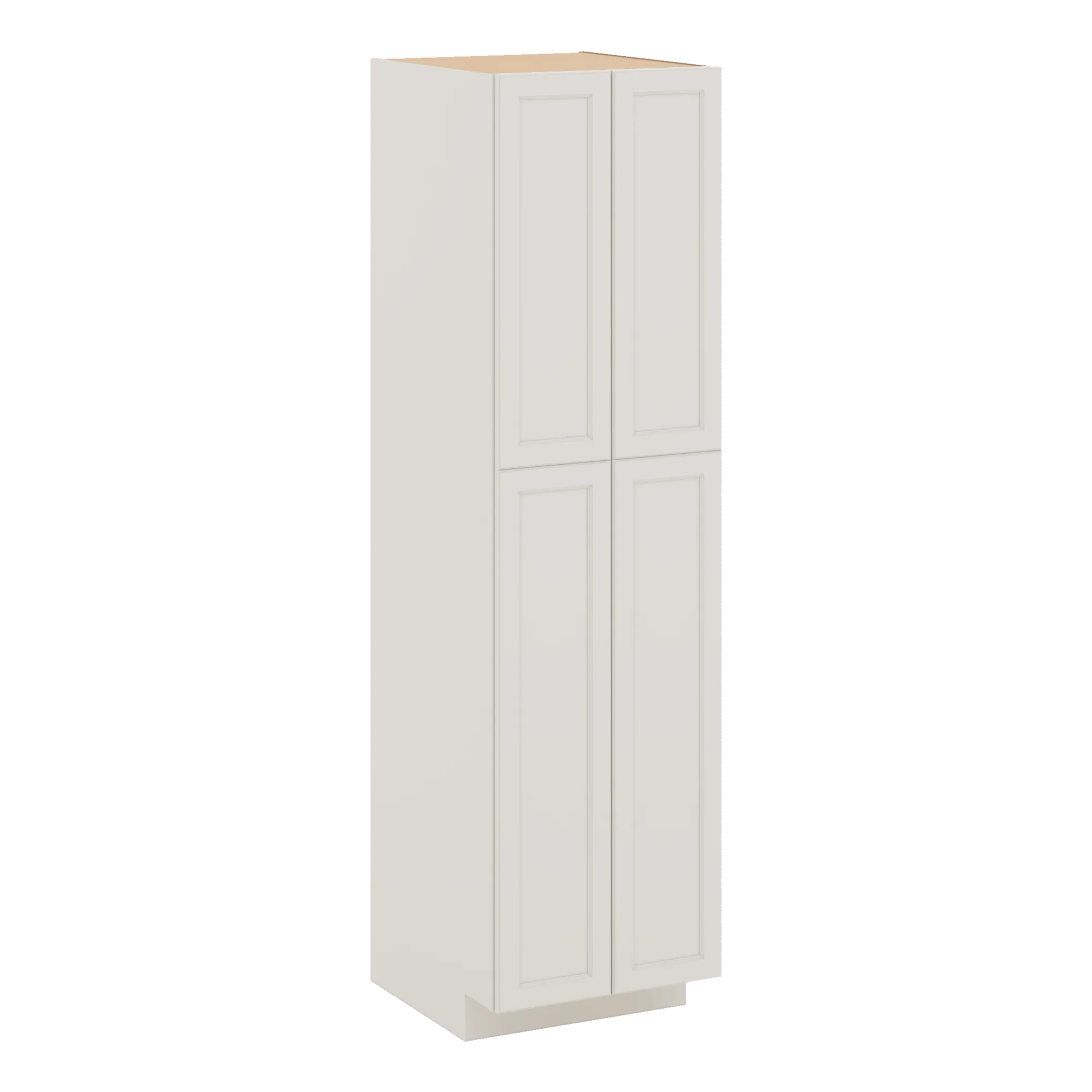 J&K Dove E1 Pantry w/Roll-Out Trays 24" W x 90" H x 27" D