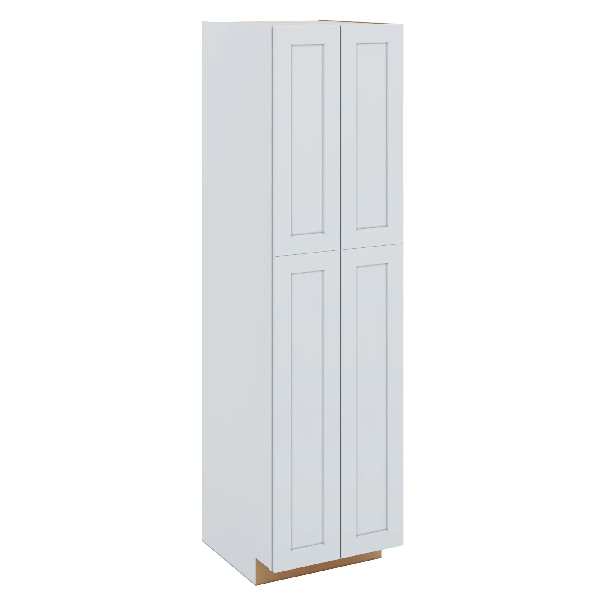 J&K White Shaker S8 Pantry w/Roll-Out Trays 24" W x 90" H x 27" D